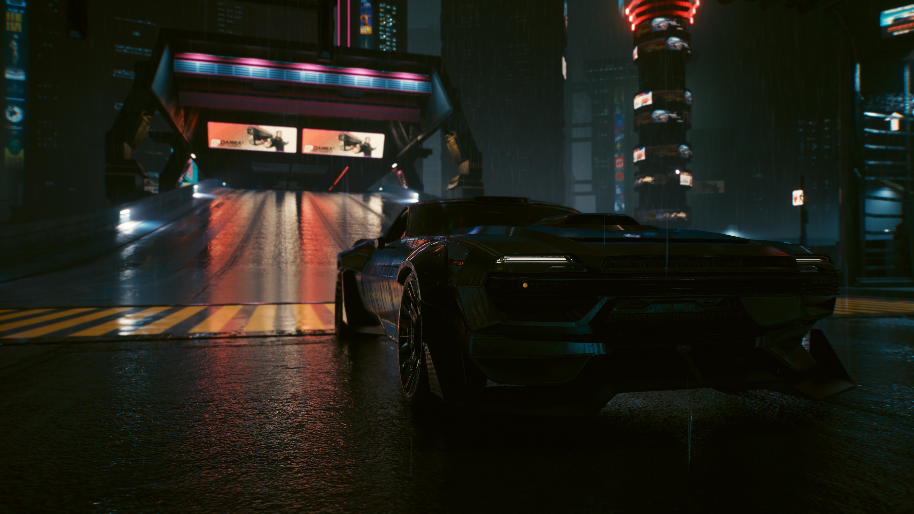 Cyberpunk 2077 Screen Shot Video Games Car City Lights CGi Road 3840x2160