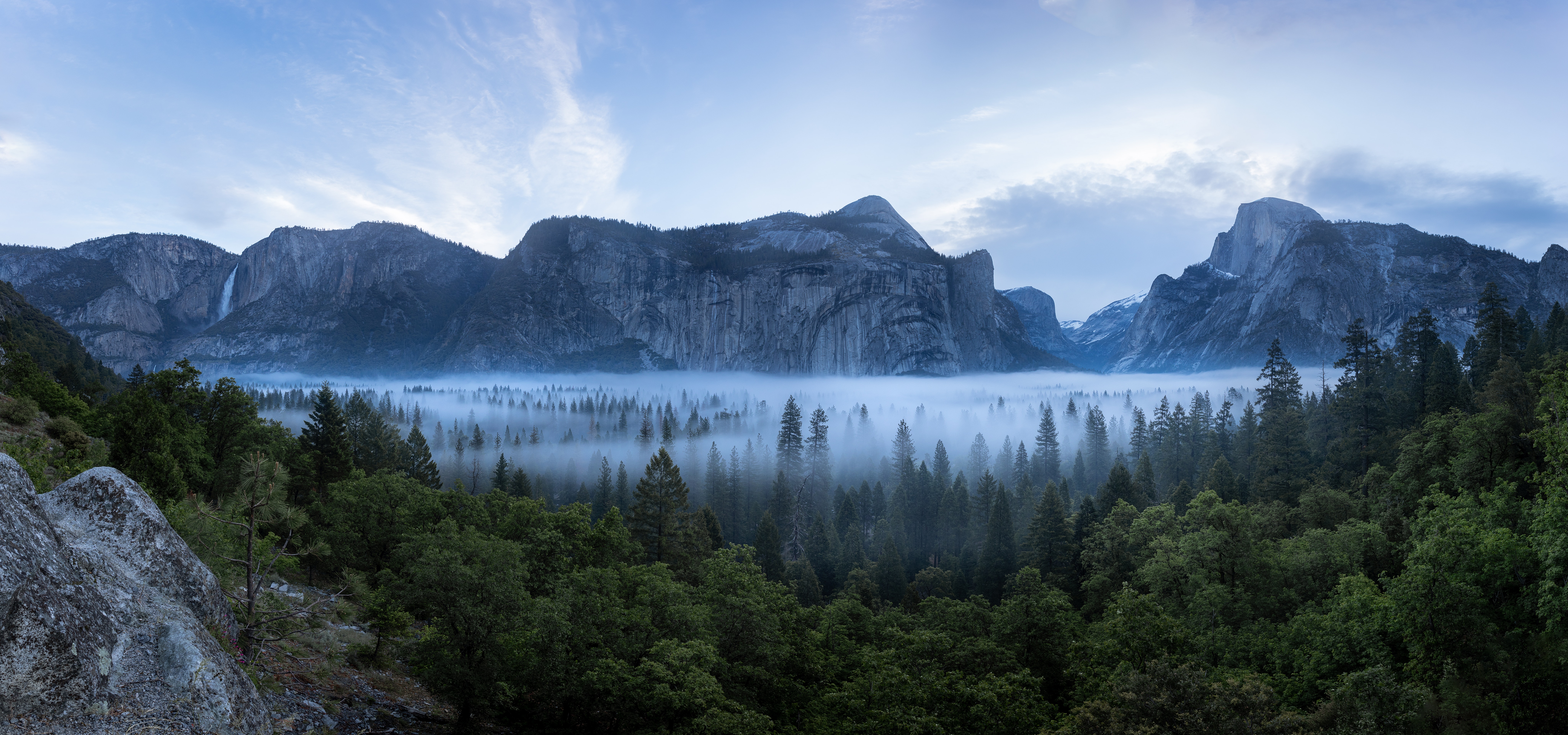 Nature Landscape Photography USA North America Yosemite Valley California Mountains Wide Screen Fore 8192x3838