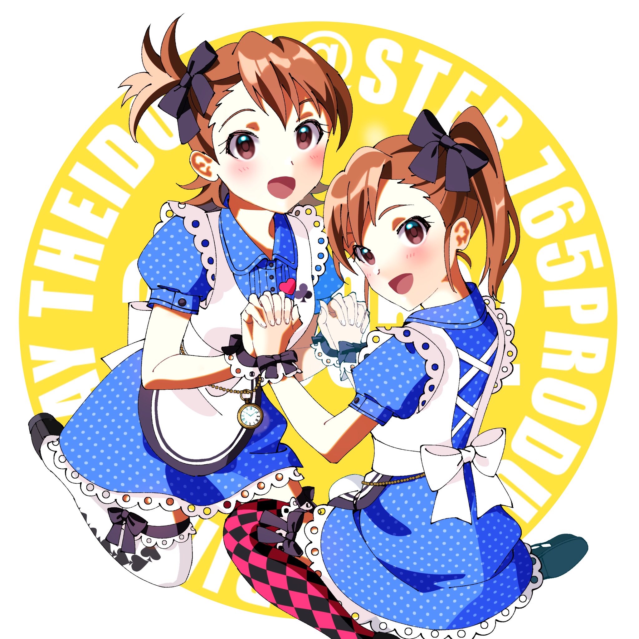 Anime Anime Girls THE IDOLM STER Futami Ami Futami Mami Long Sleeves Brunette Twins Two Women Artwor 2048x2048