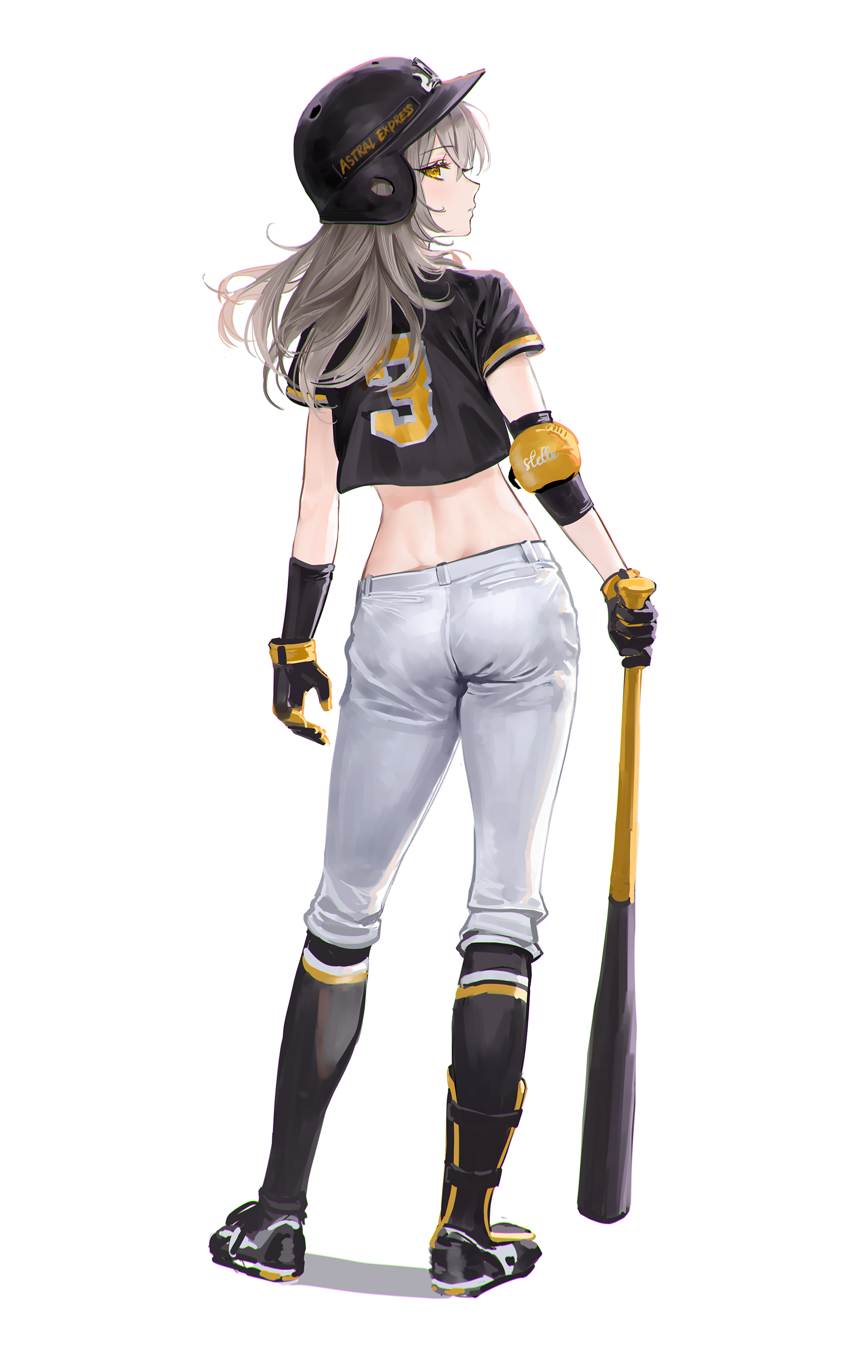 Honkai Star Rail Artwork Stelle Honkai Star Rail Anime Anime Girls Gray Hair Yellow Eyes Baseball Ba 1750x2750