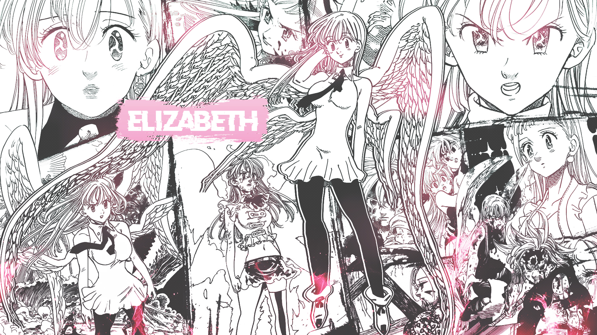 Collage Manga Nanatsu No Taizai DinocoZero Anime Girls Wings 1920x1080