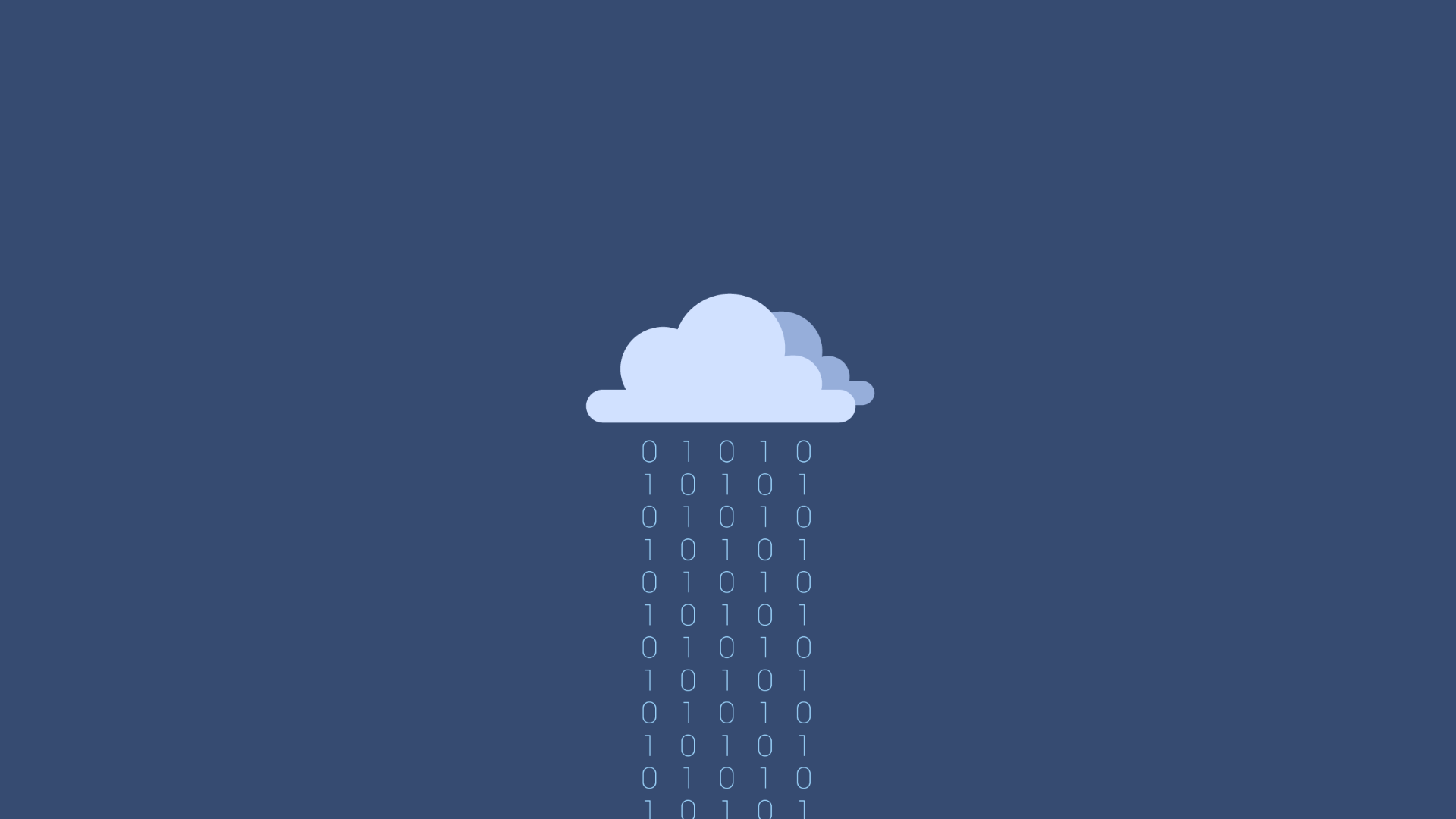 Clouds Numbers Blue Background Minimalism Simple Background 1920x1080