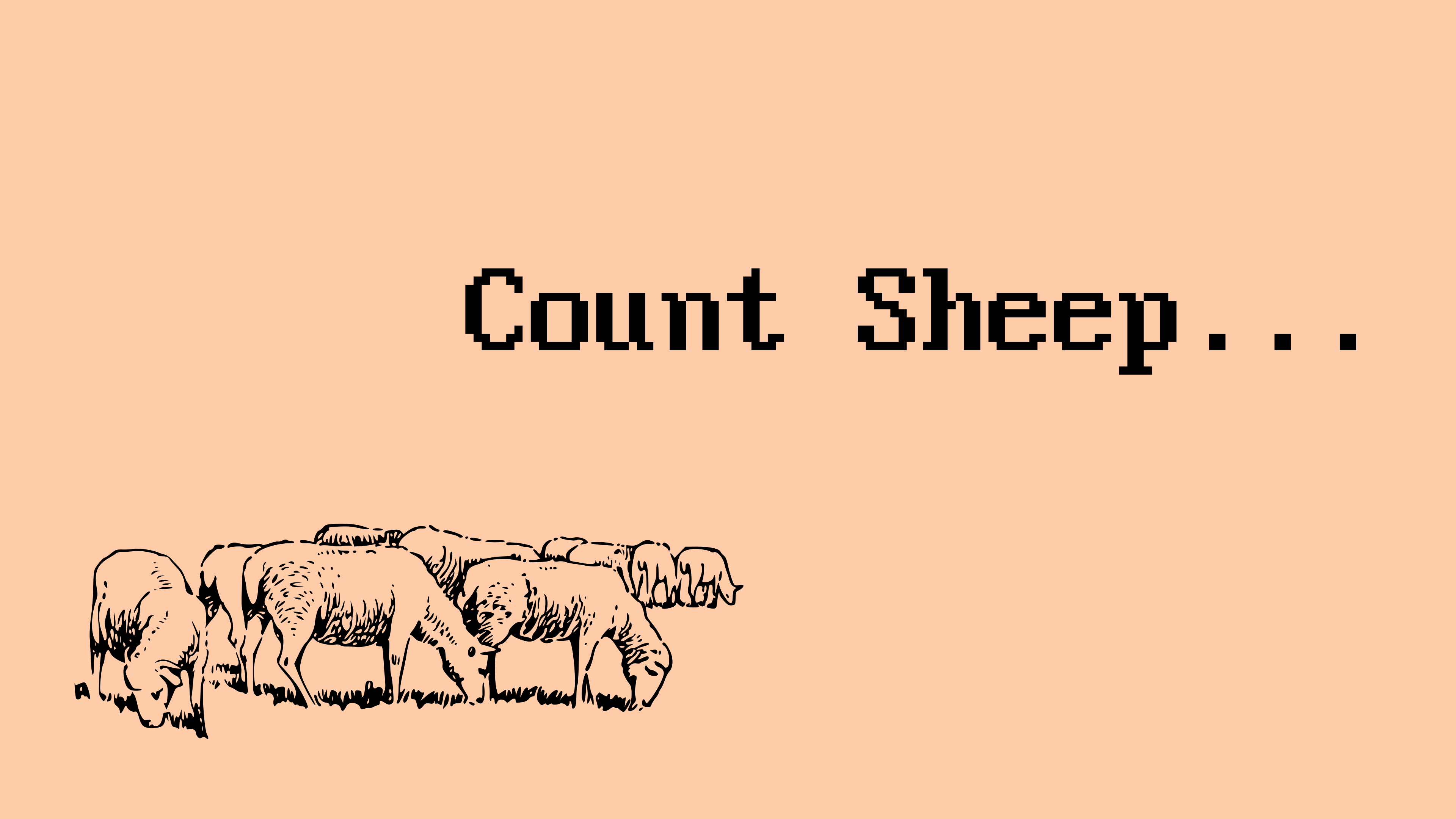 Animals Retro Style Sheep Peaceful Simple Background Minimalism 3840x2160