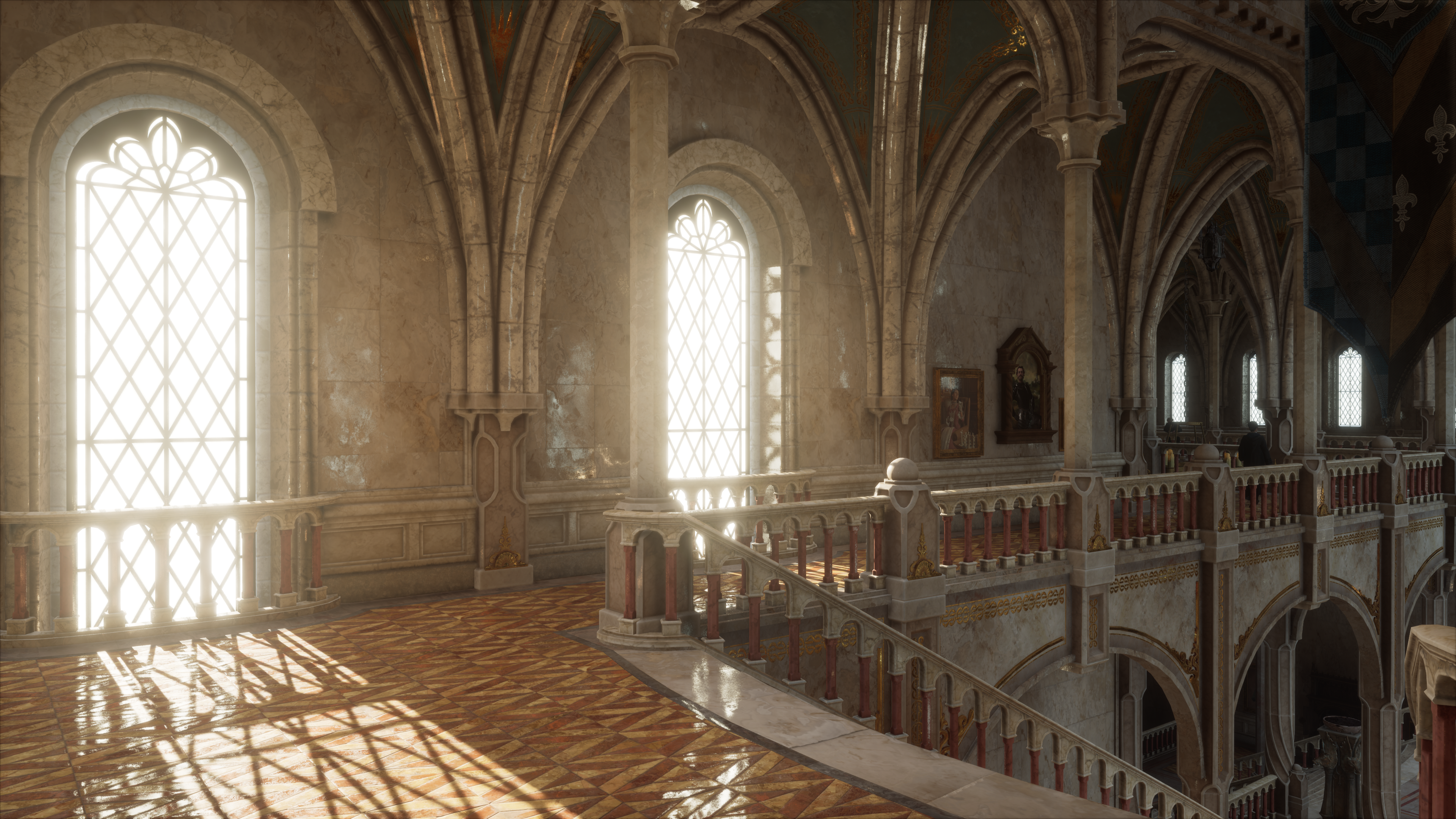 Nvidia RTX Hogwarts Legacy Video Games CGi Video Game Art Interior Window Sunlight Architecture 3840x2160