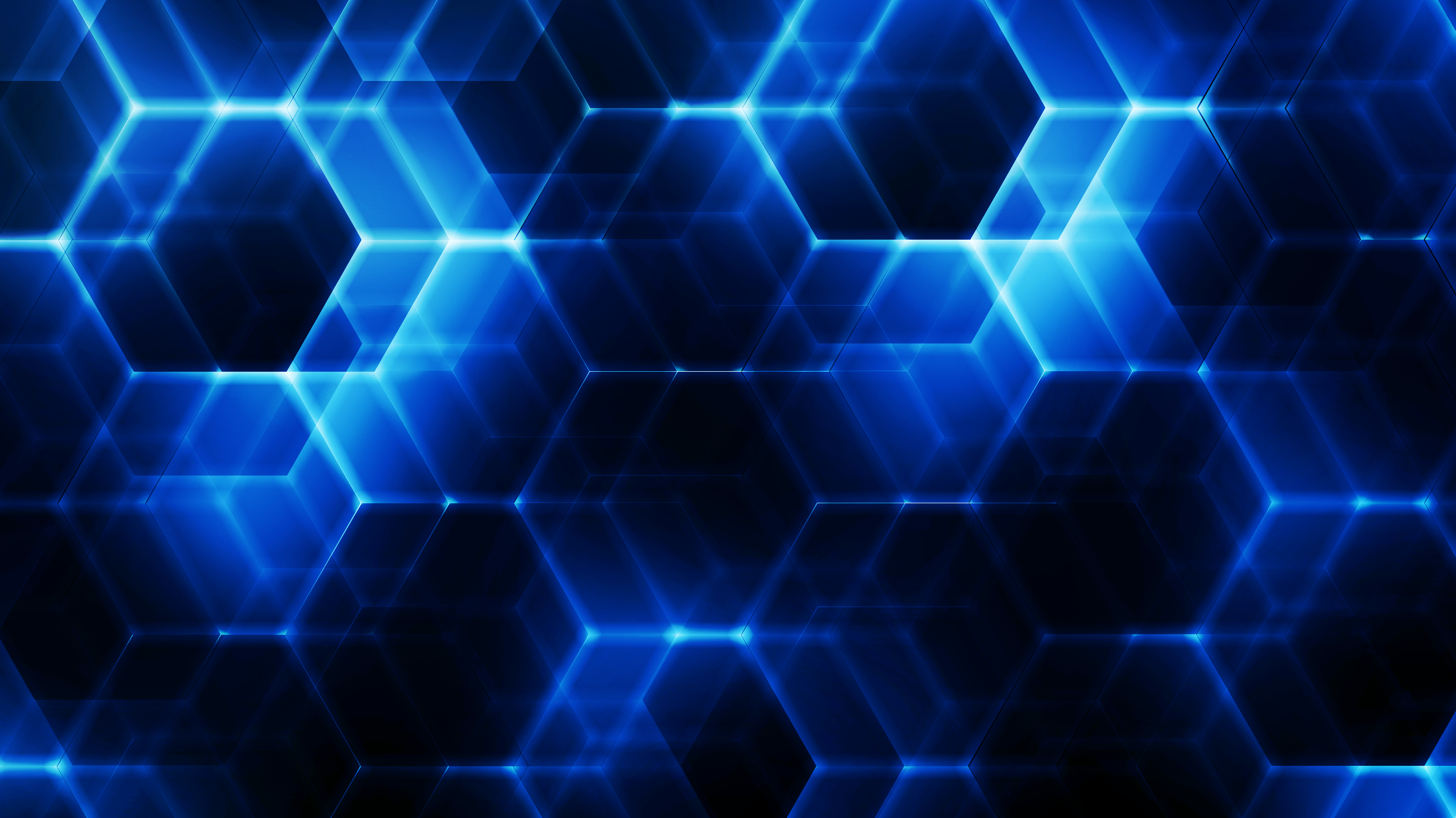 Abstract Hexagon FirstLightStudios Blue 2732x1536