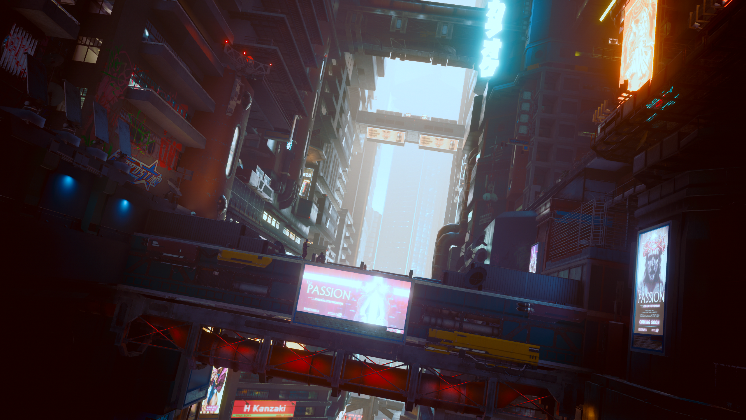 Screen Shot Cyberpunk 2077 CD Projekt RED Video Games CGi City City Lights 2560x1440