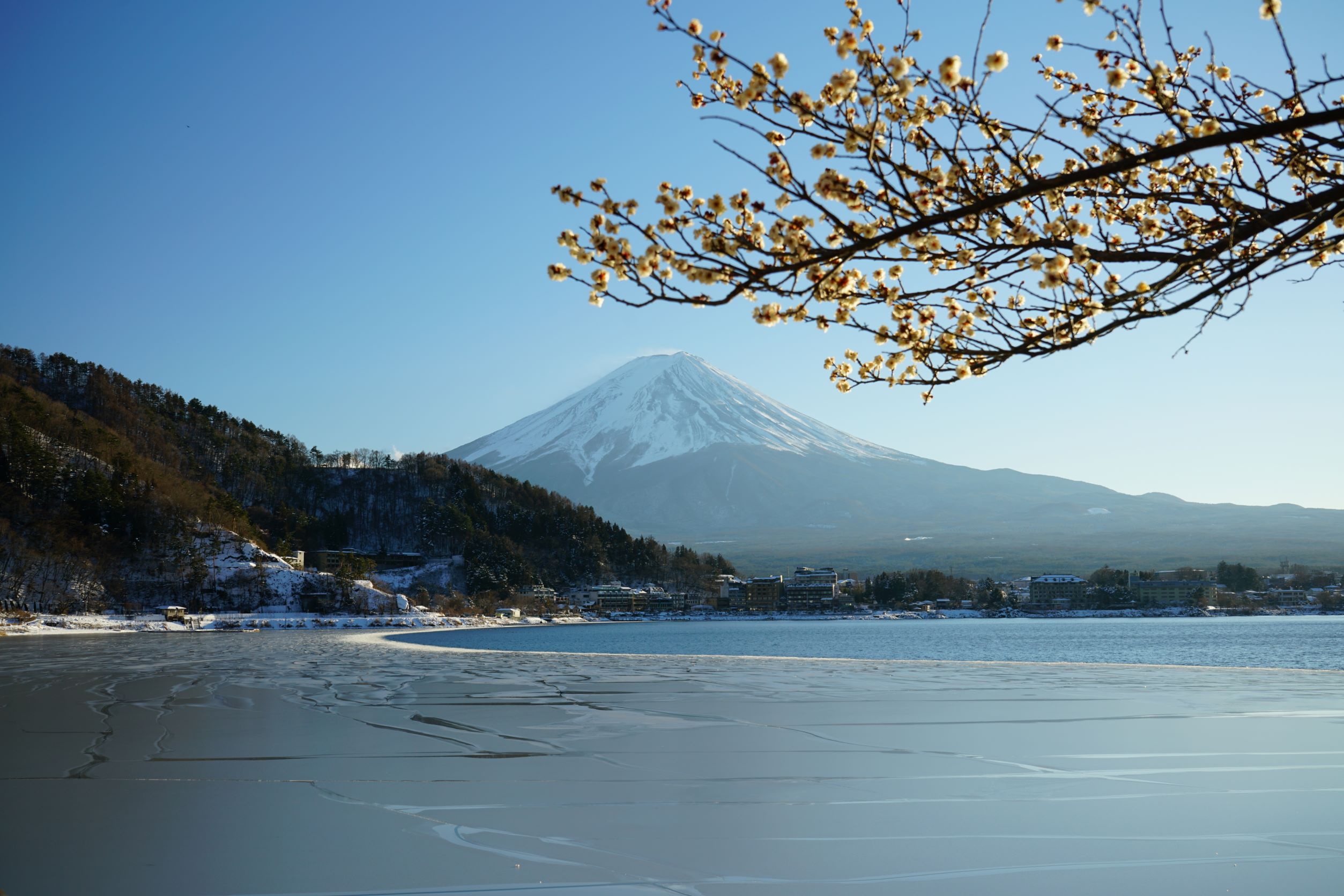 Japan Mount Fuji Nature Water Mountains 2507x1672