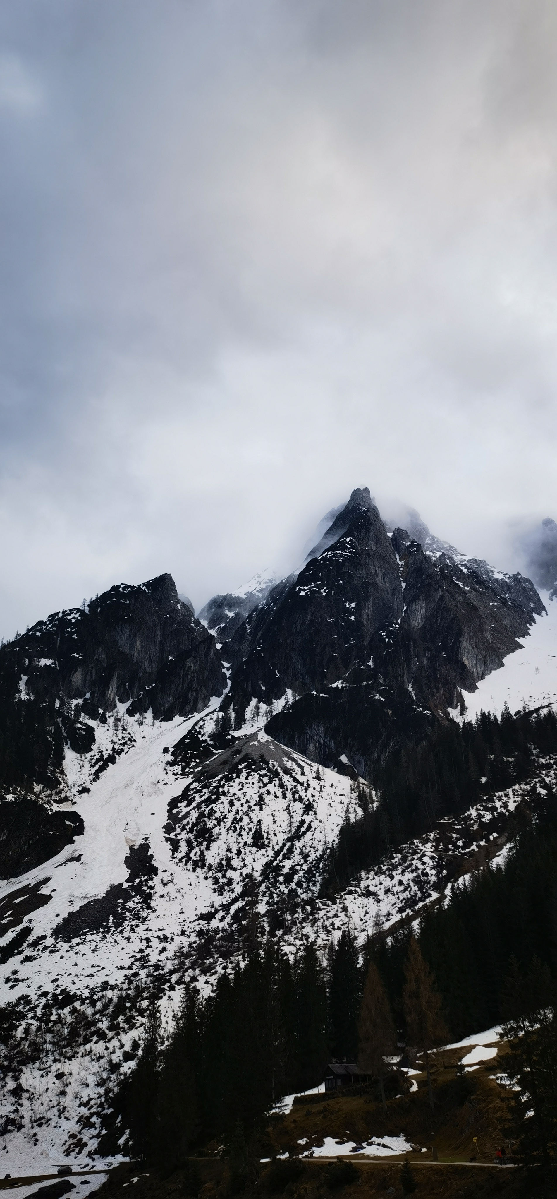 Landscape Mountains Laserer Alpin Klettersteig Gosausee Sky Clouds 1904x4096