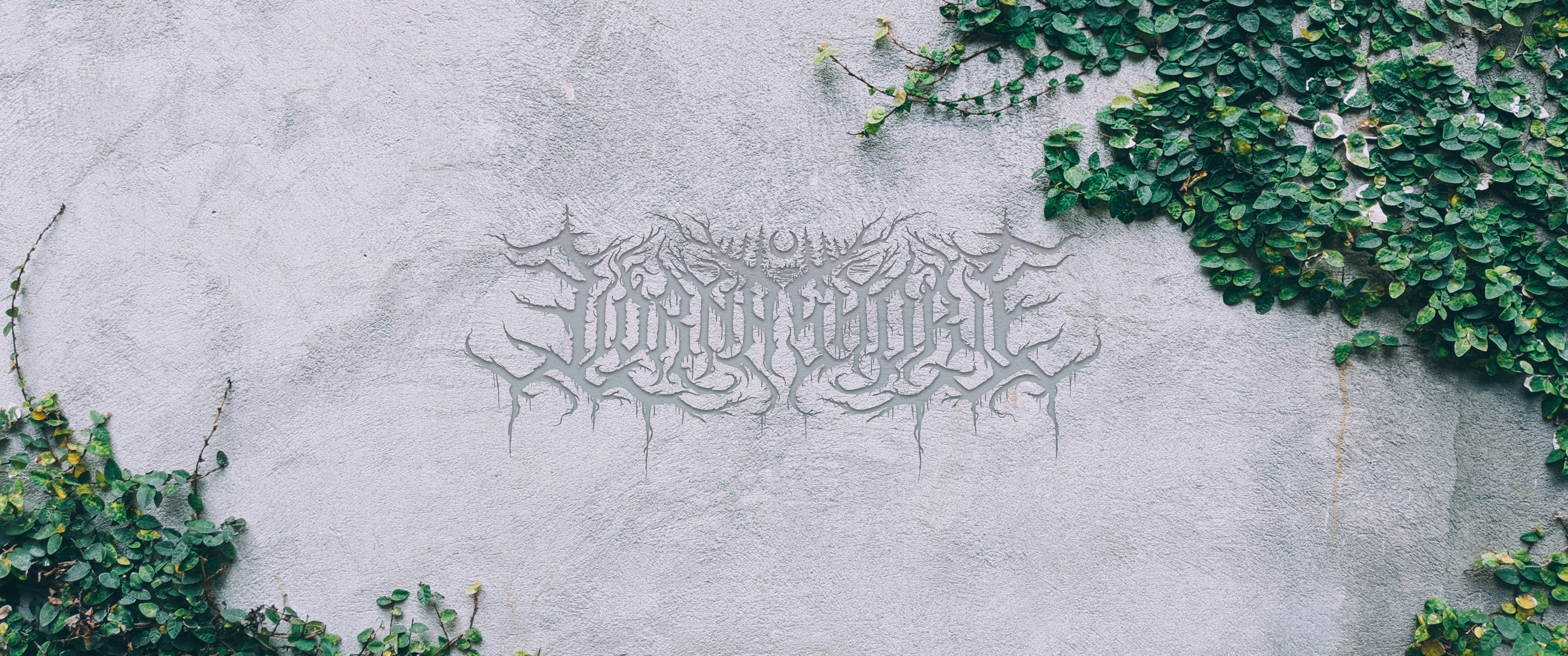 Lorna Shore Ivy Wall Deathcore Band Band Logo Logo 3440x1440