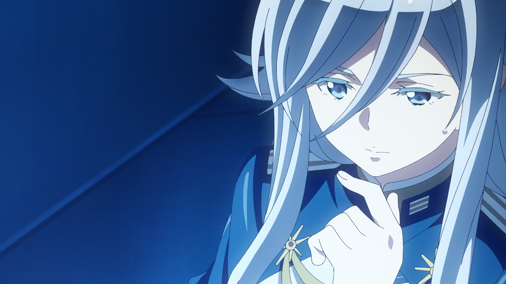 Anime Anime Girls Anime Screenshot Eighty Six Vladilena Milize Long Hair Silver Hair Solo Artwork Di 1920x1080