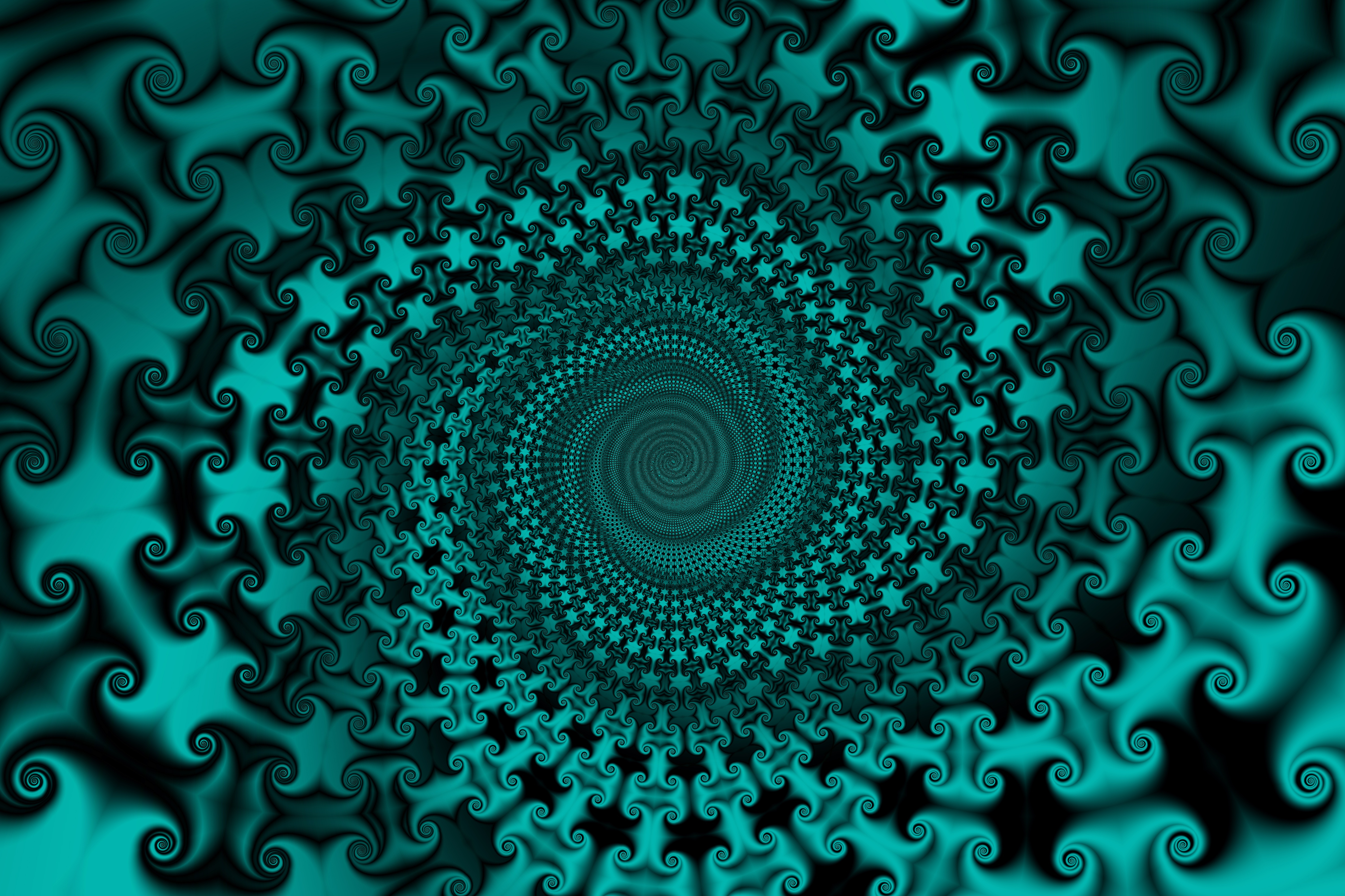 Pattern Spiral Turquoise 6000x4000