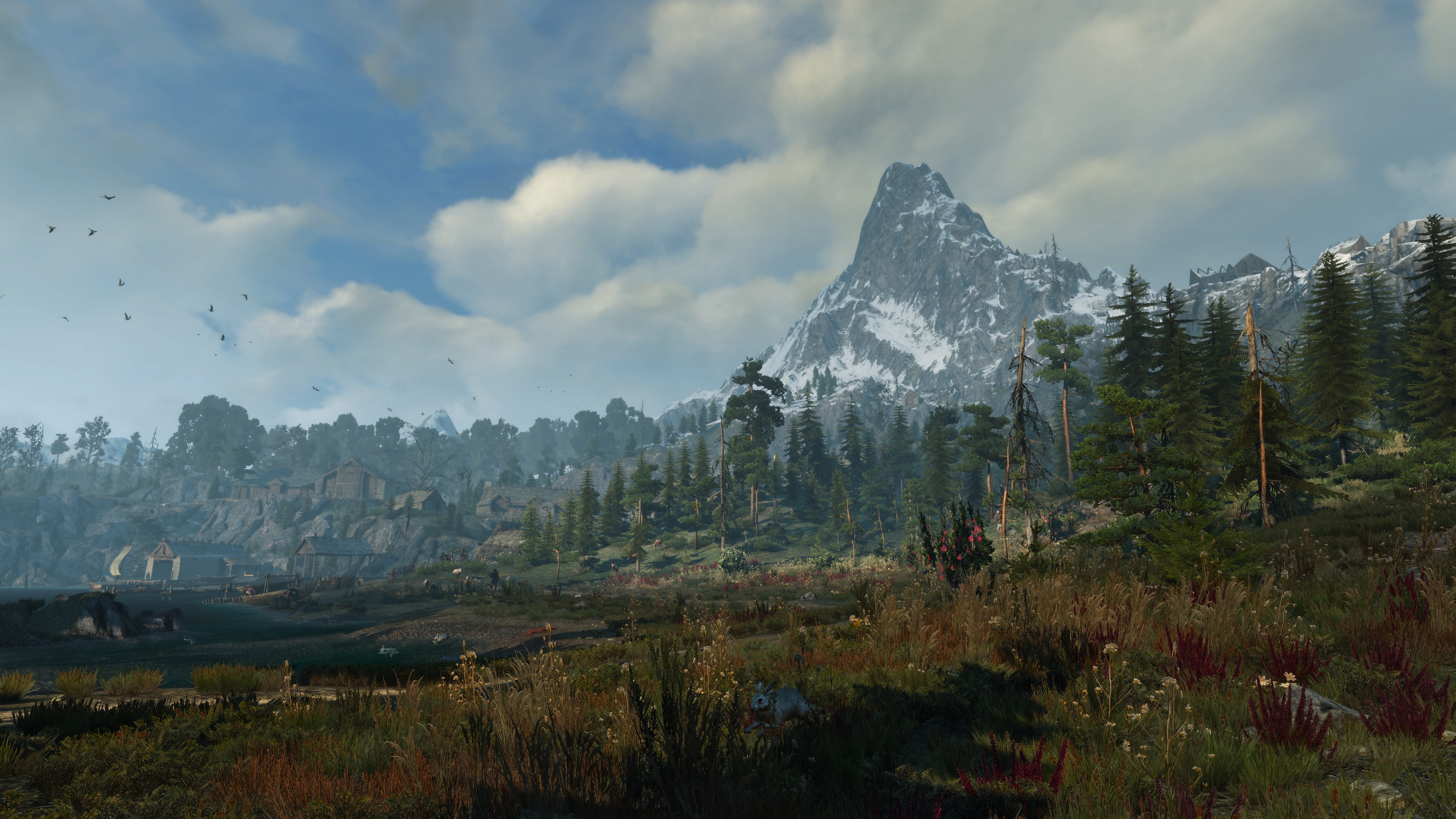 The Witcher 3 Wild Hunt Screen Shot PC Gaming Skellige Mountains Forest Landscape 3840x2160