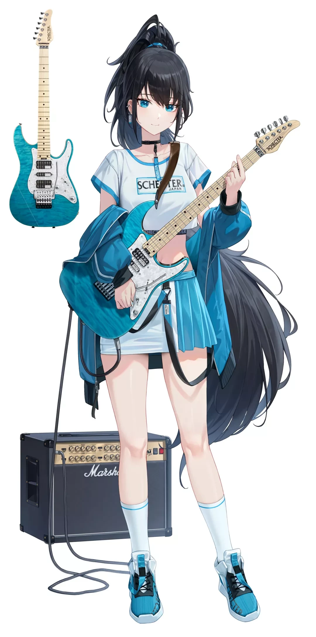 Electric guitar Anime music video Drawing electric guitar black Hair  manga violin png  PNGWing