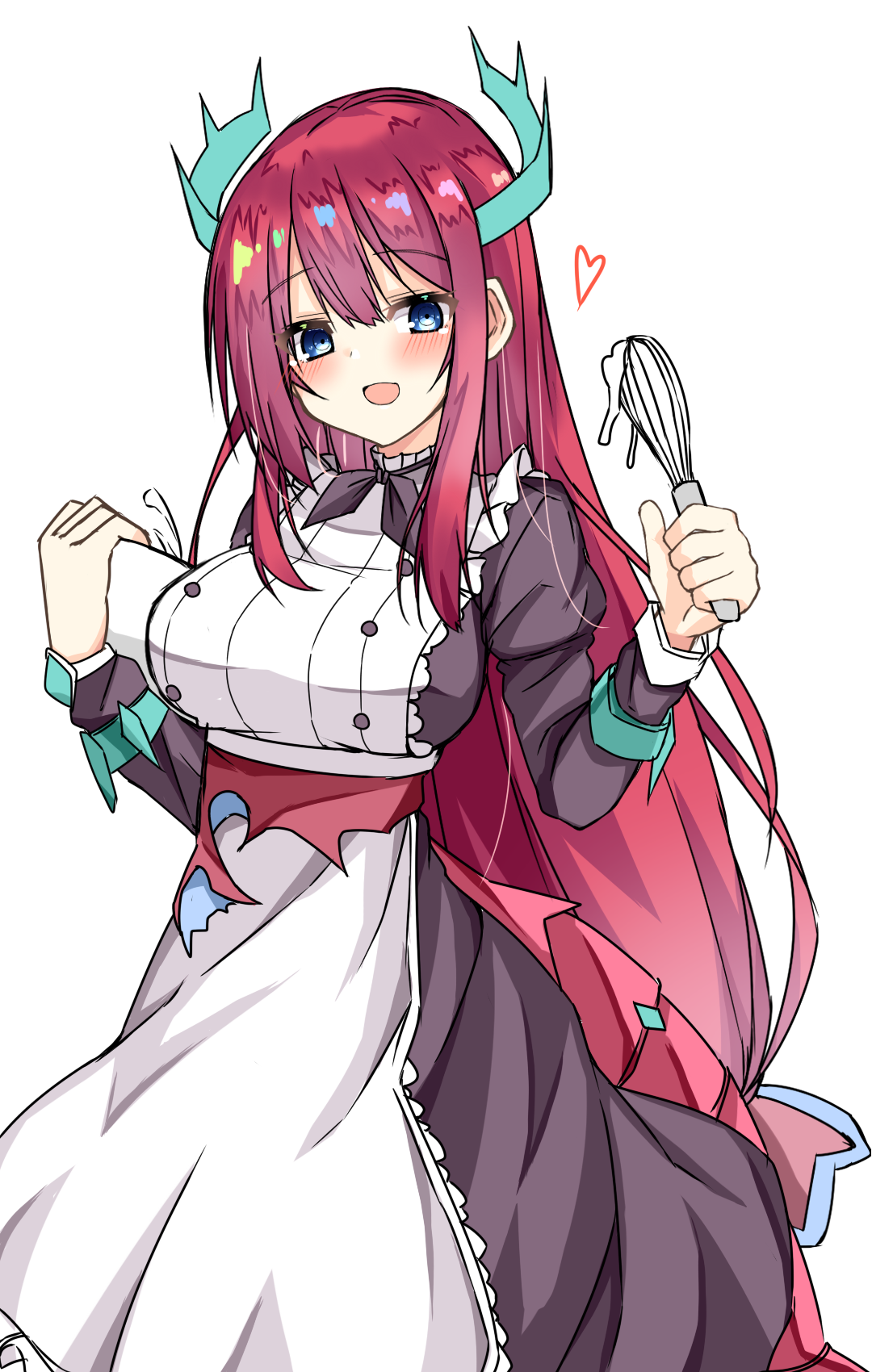 Anime Anime Girls Trading Card Games Yu Gi Oh Kitchen Dragonmaid Long Hair Redhead Maid Maid Outfit  1080x1700