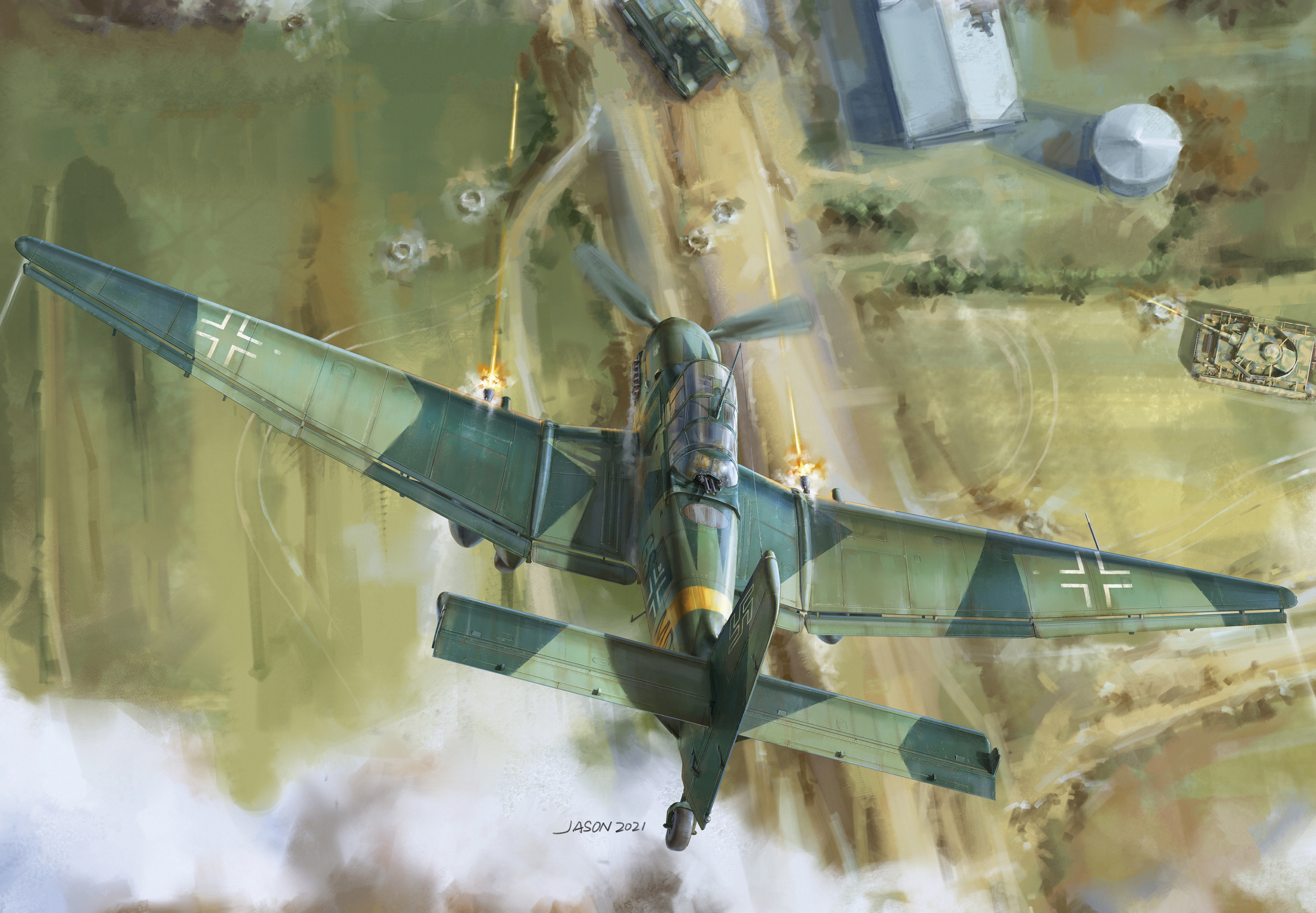 World War Ii Military Military Aircraft Aircraft Airplane Boxart Luftwaffe Germany Junkers Ju 87 Stu 4248x2947