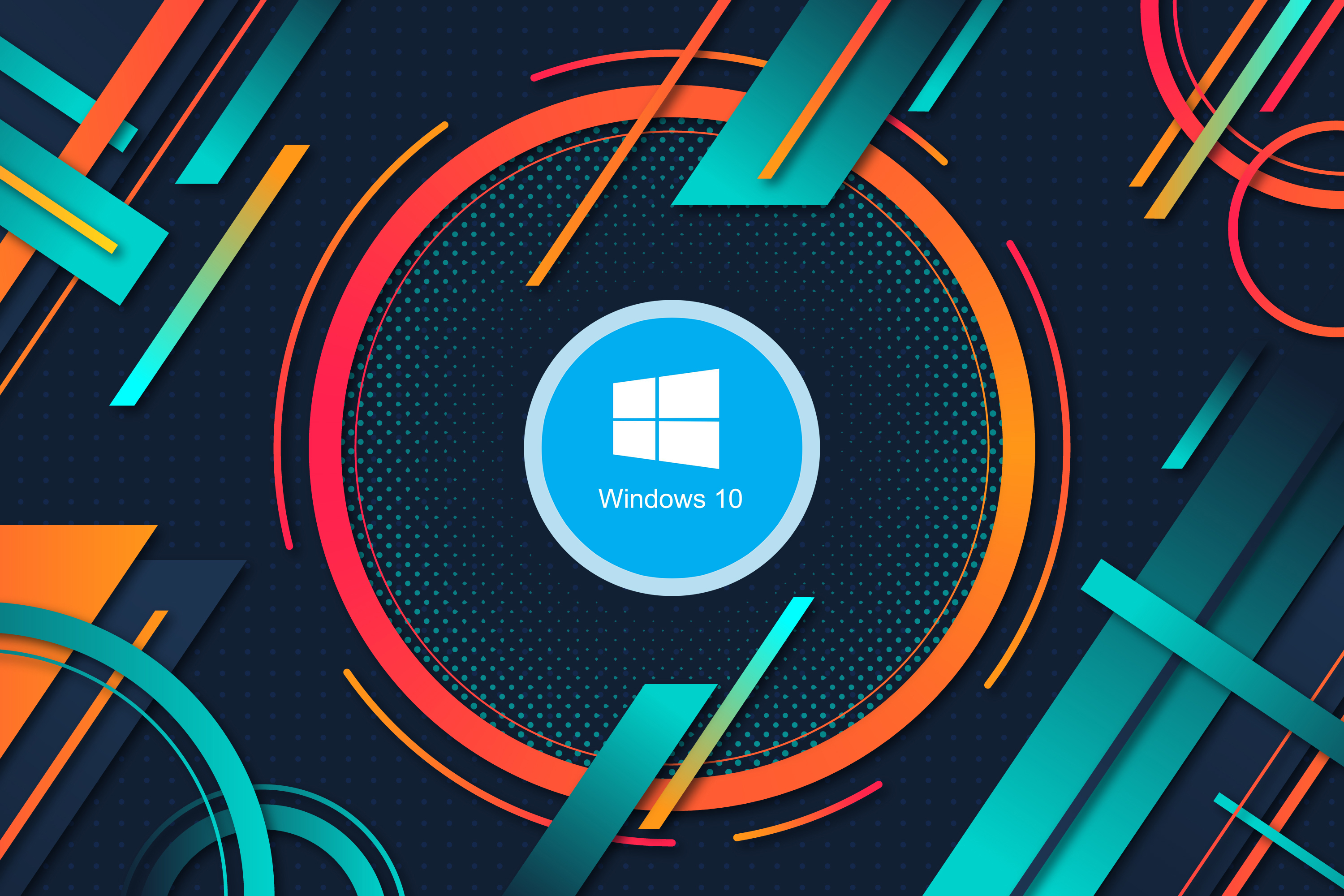 Windows 10 Vector Abstract Technology Simple Background Minimalism Logo 3000x2000