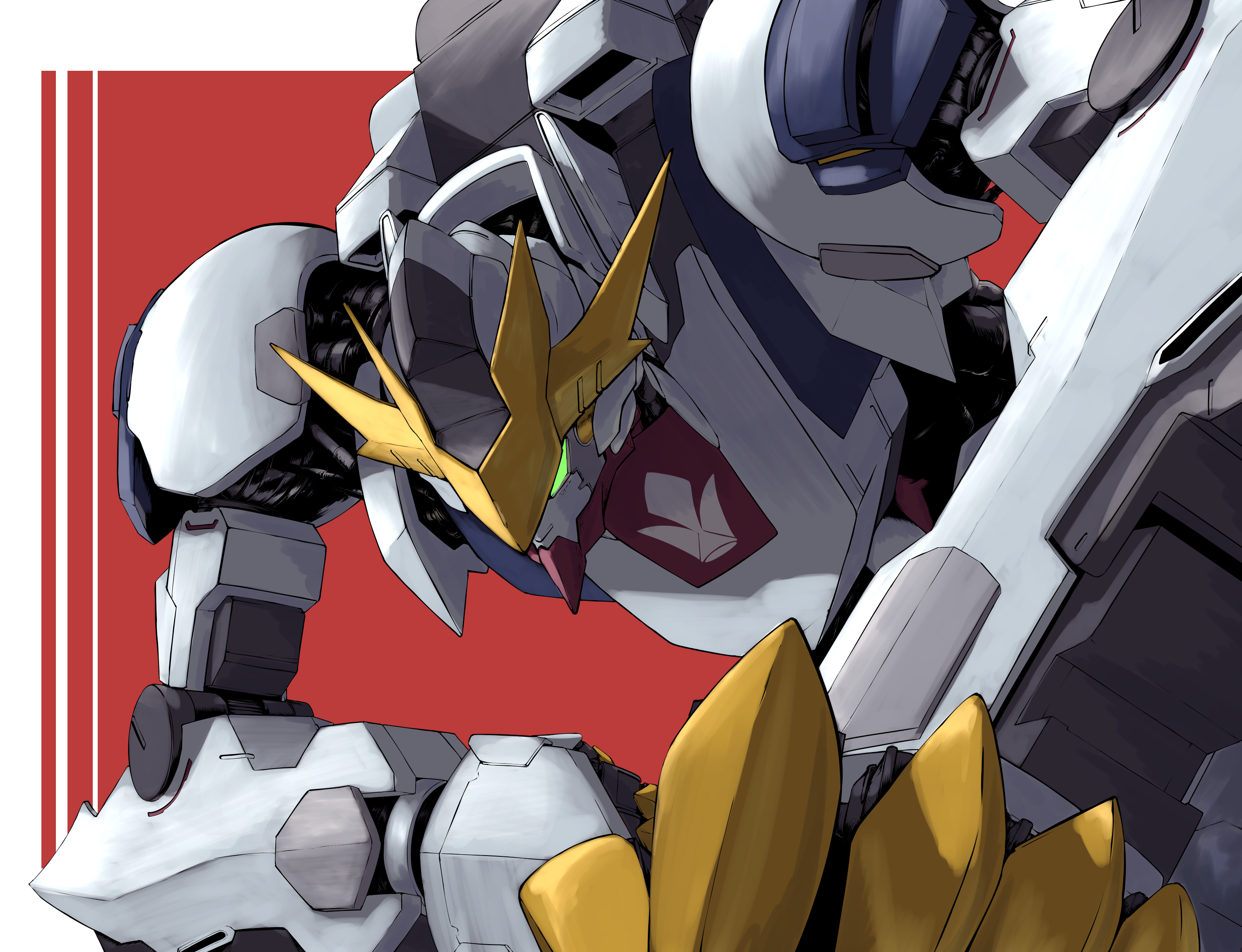 Anime Mechs Gundam Super Robot Taisen Mobile Suit Gundam Iron Blooded Orphans Gundam Barbatos Lupus  3000x2300