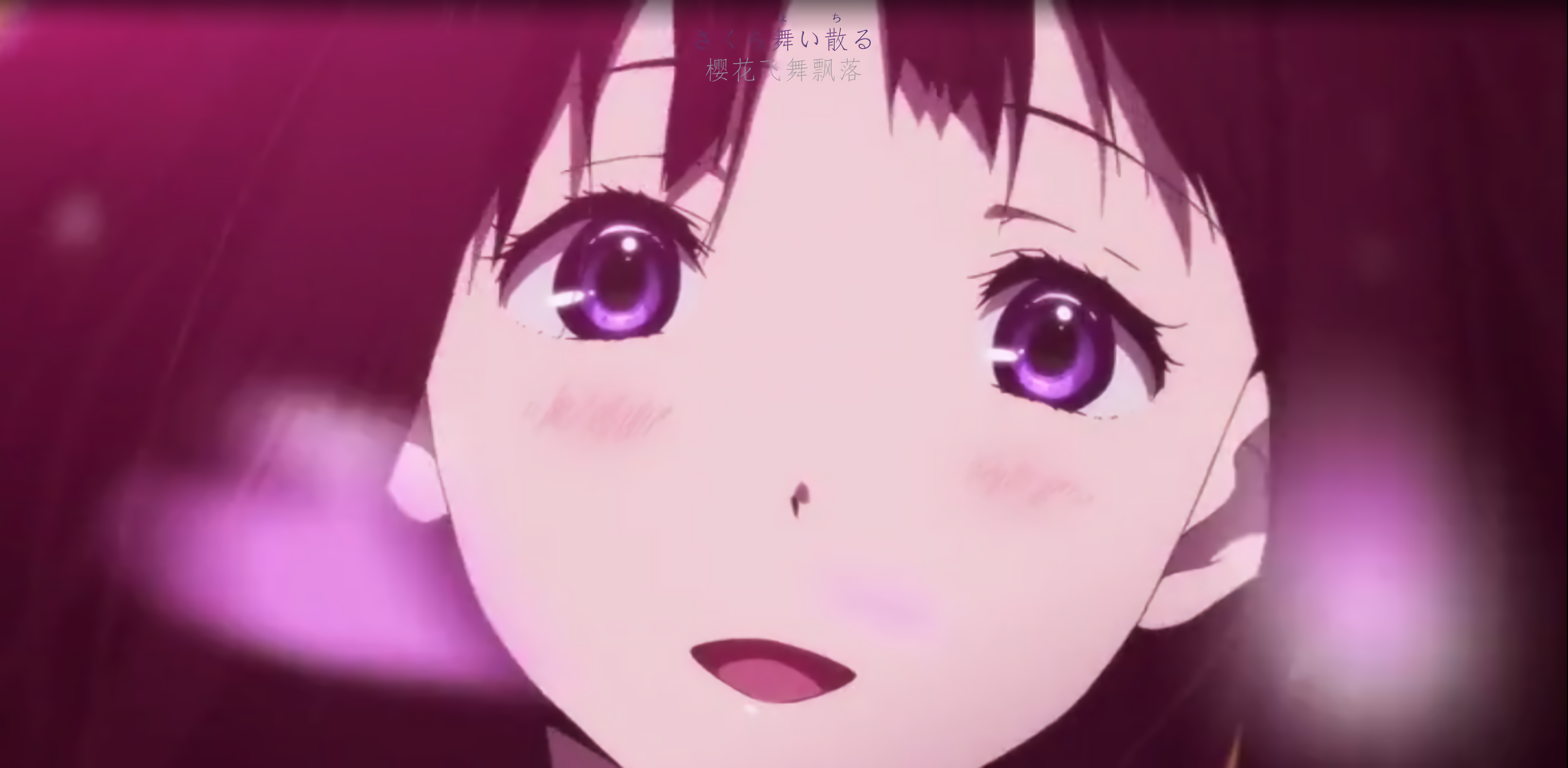 Pink Atmosphere Chitanda Eru Purple Eyes Anime Girls Japanese Japanese Characters 6364x3120