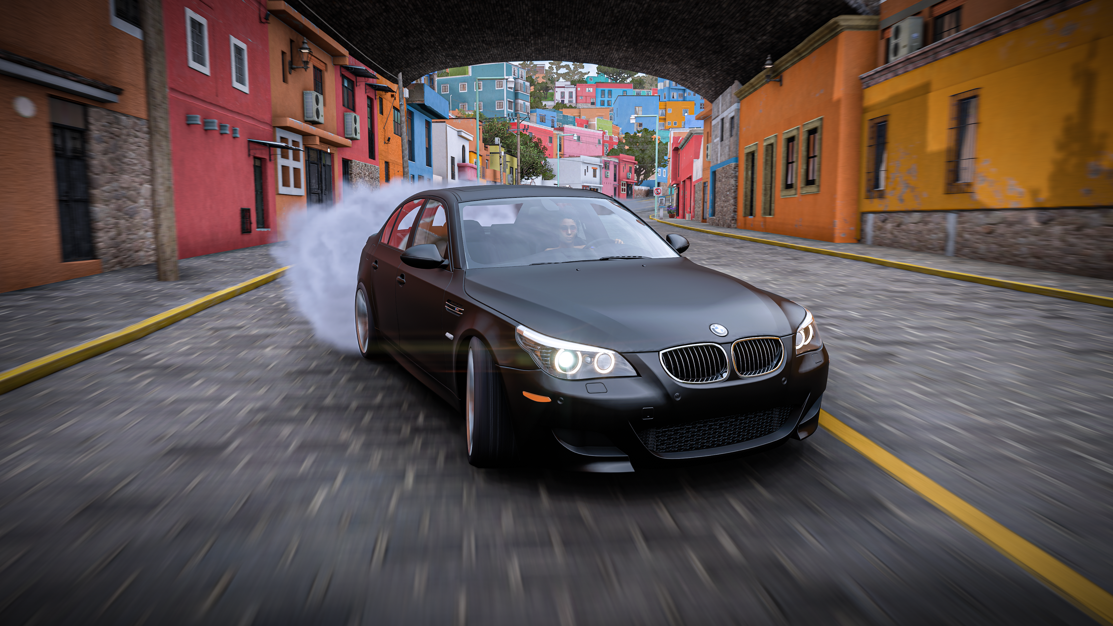 Forza Forza Horizon Forza Horizon 5 BMW BMW E60 BMW M5 Video Games Car Vehicle Reflection Mexican Dr 3840x2160
