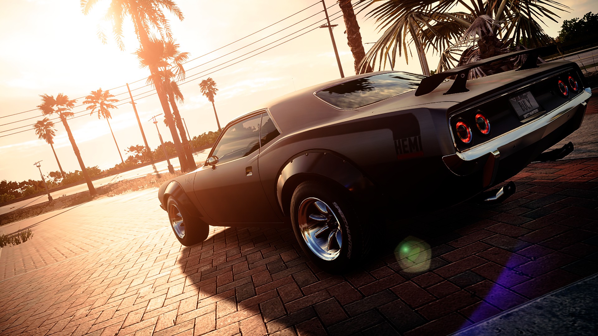 Need For Speed Heat Car Tuning Sepia Dodge Challenger 1920x1080