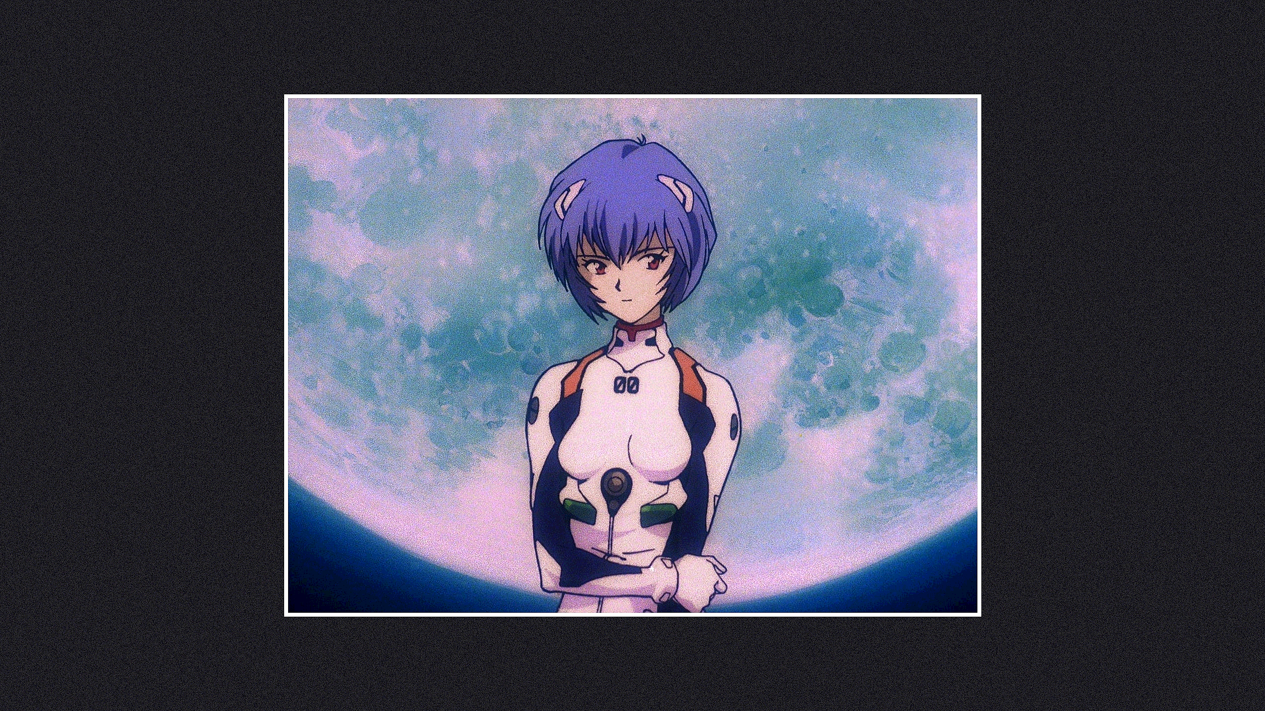 Ayanami Rei Neon Genesis Evangelion Anime Girls Moon 2560x1440