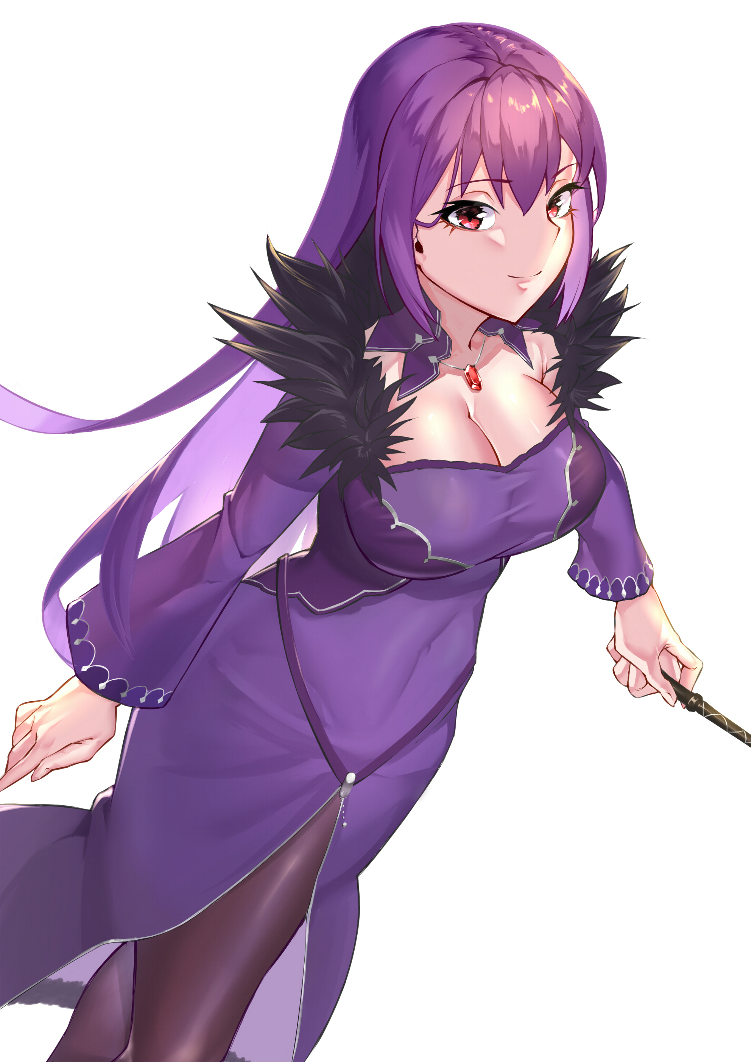 Anime Anime Girls Fate Series Fate Grand Order Scathach Skadi Long Hair Purple Hair Solo Artwork Dig 2480x3507