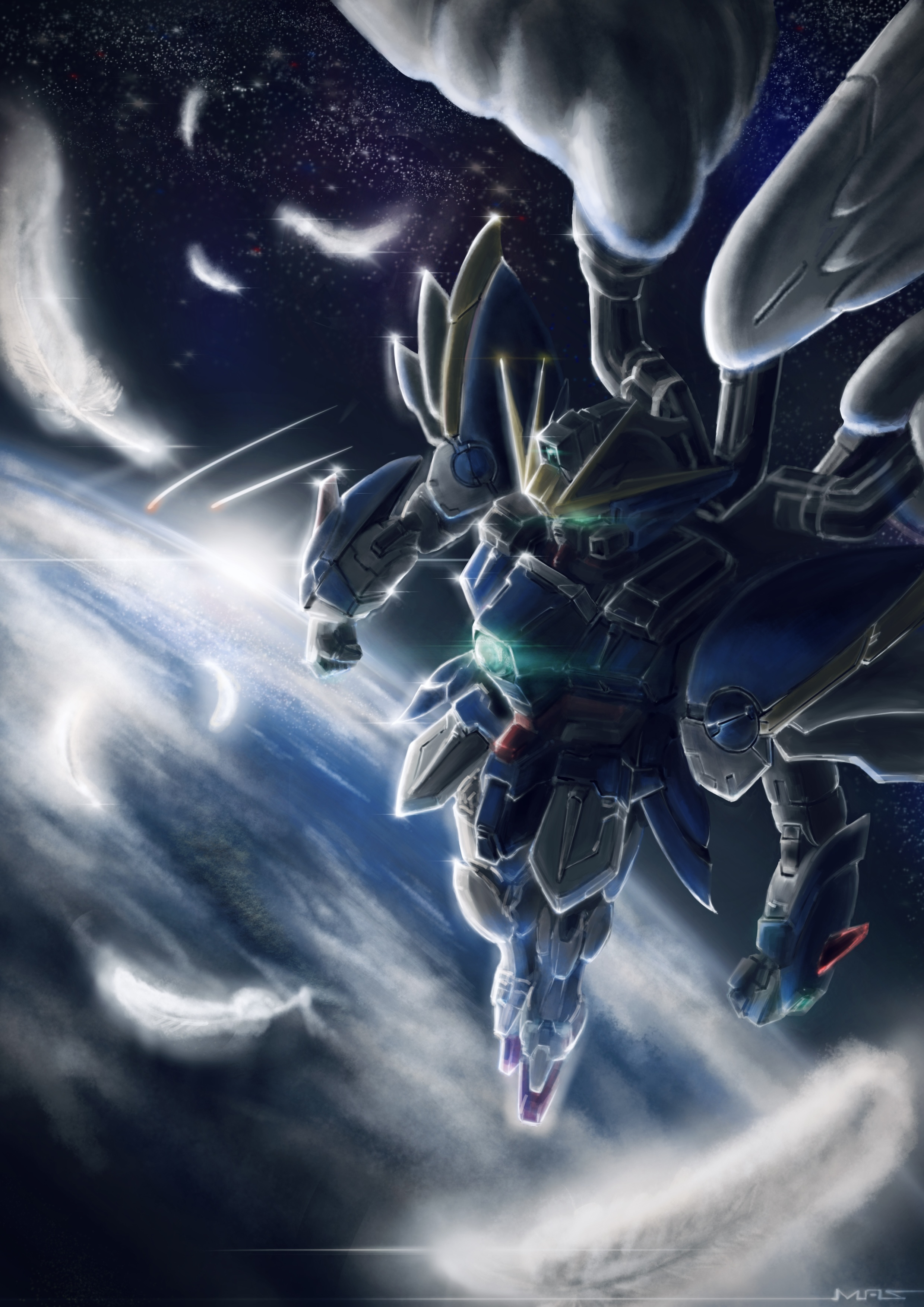 Anime Mechs Gundam Super Robot Taisen Artwork Digital Art Fan Art Wing Gundam Zero Mobile Suit Gunda 2480x3508