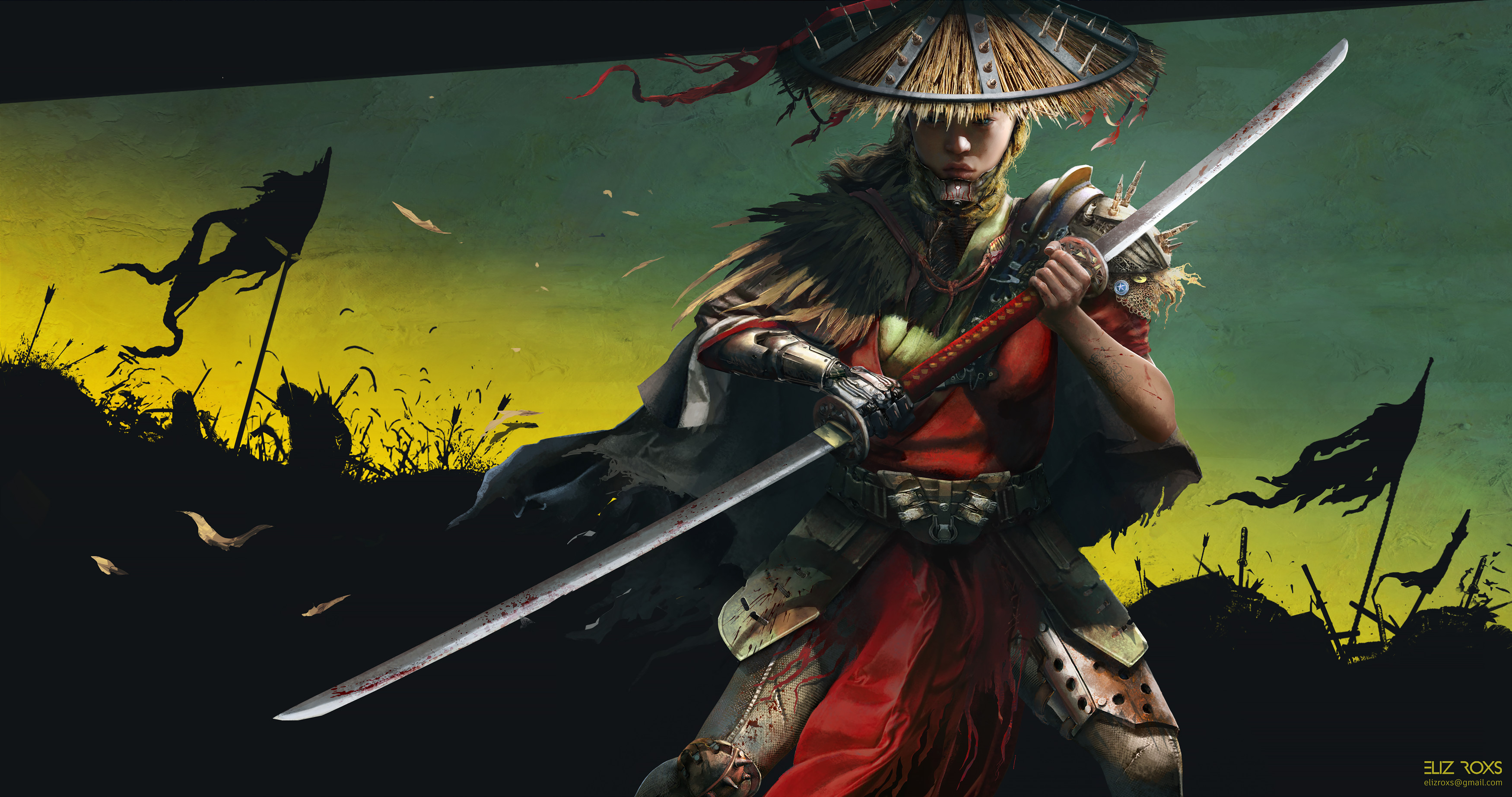 Fantasy Samurai 3500x1847