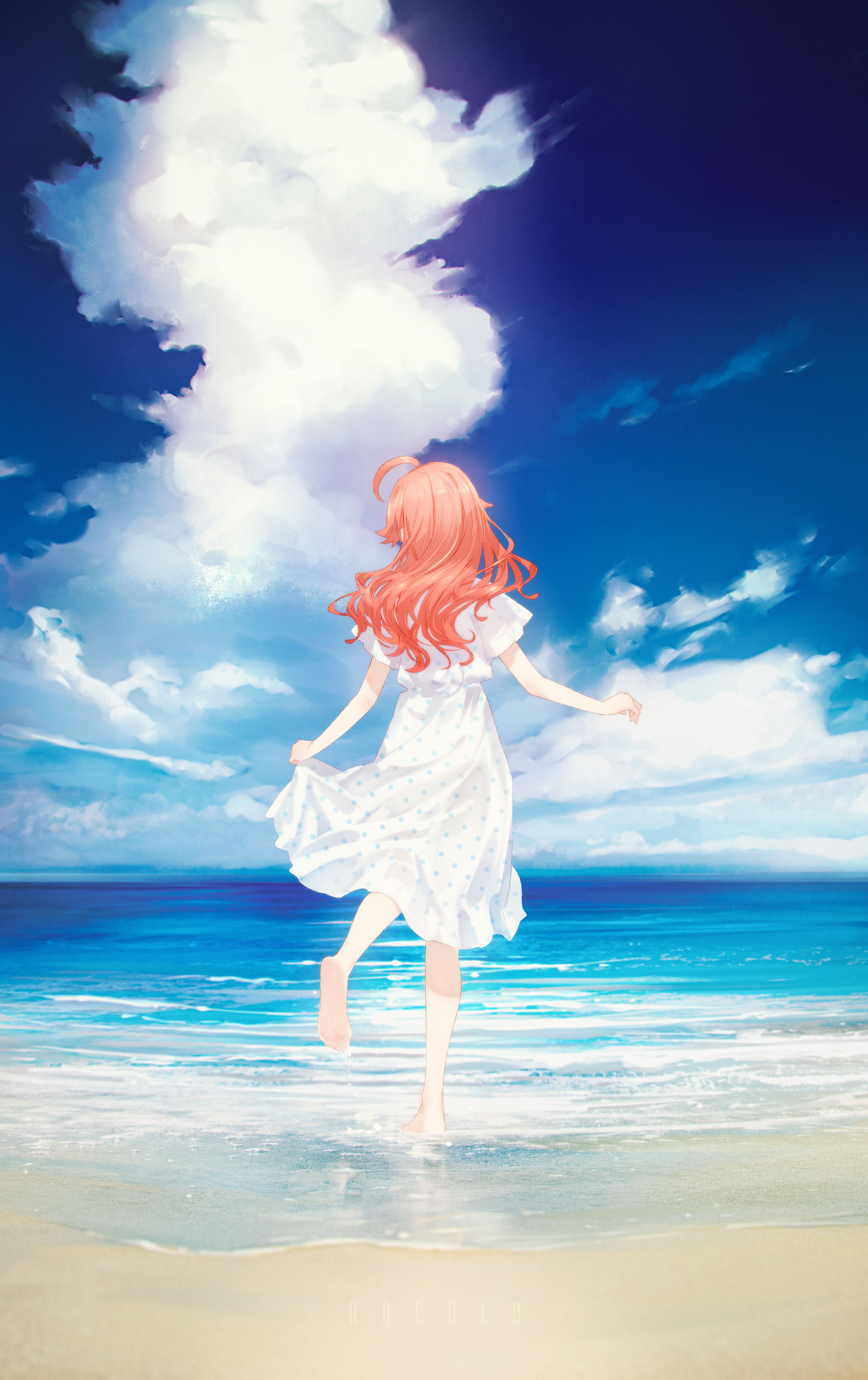 Anime Anime Girls Hololive Sakura Miko Long Hair Pink Hair Solo Artwork Digital Art Fan Art 2894x4600