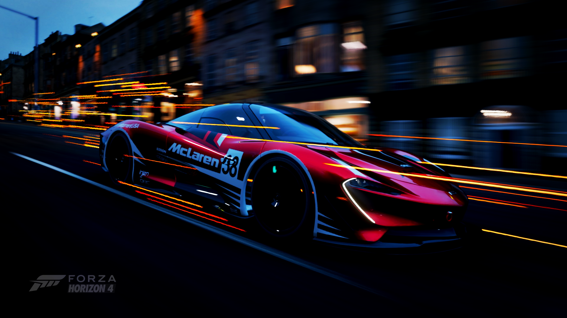 Forza Horizon McLaren Speedtail AMG ONE Video Games Car Front Angle View Logo Headlights Blurred 1920x1080
