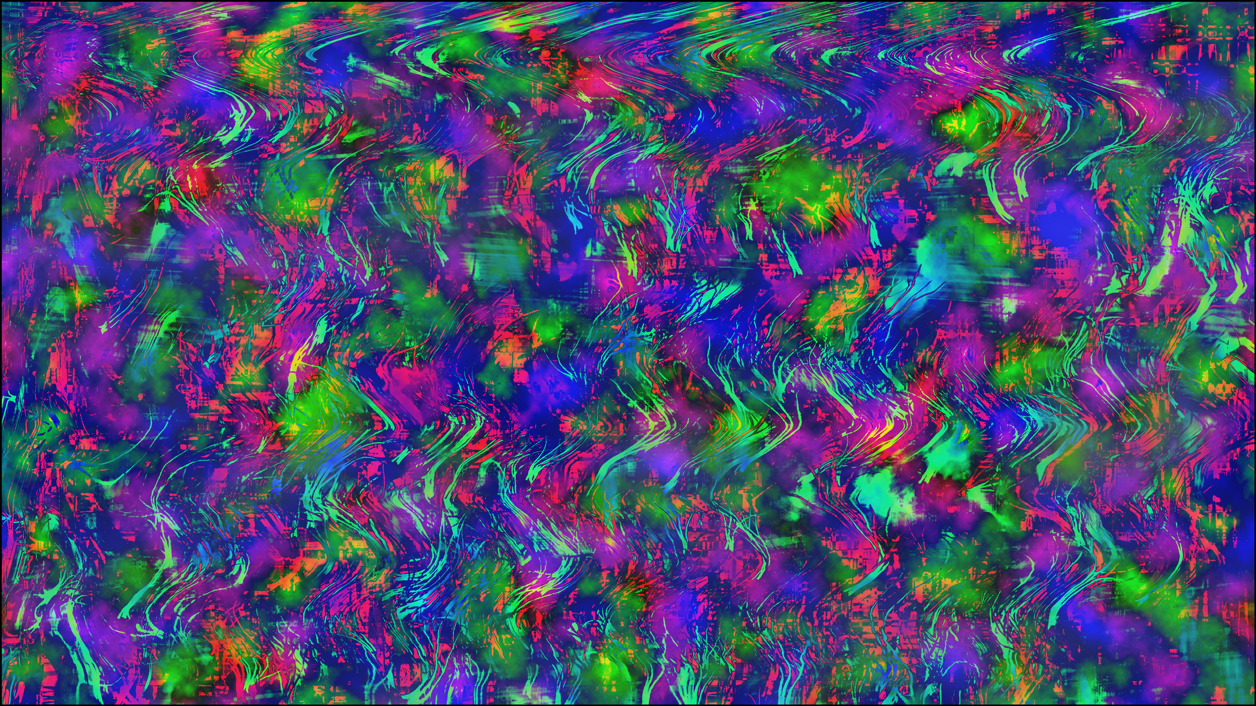 Abstract Digital Art Colorful Autostereogram 2560x1440