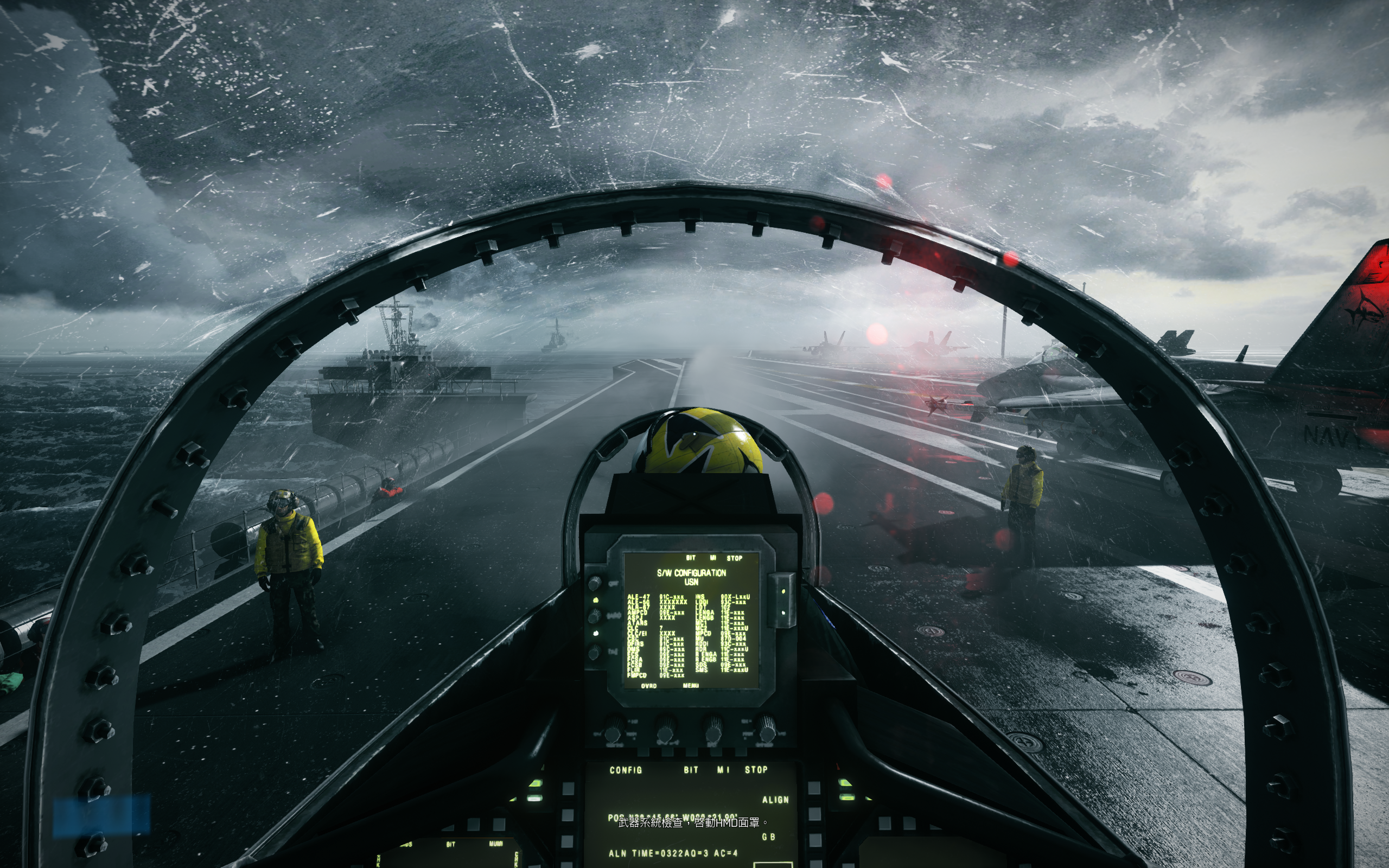 Video Games Battlefield 3 Military Aircraft Water Ship Battleship Clouds Sky 2560x1600