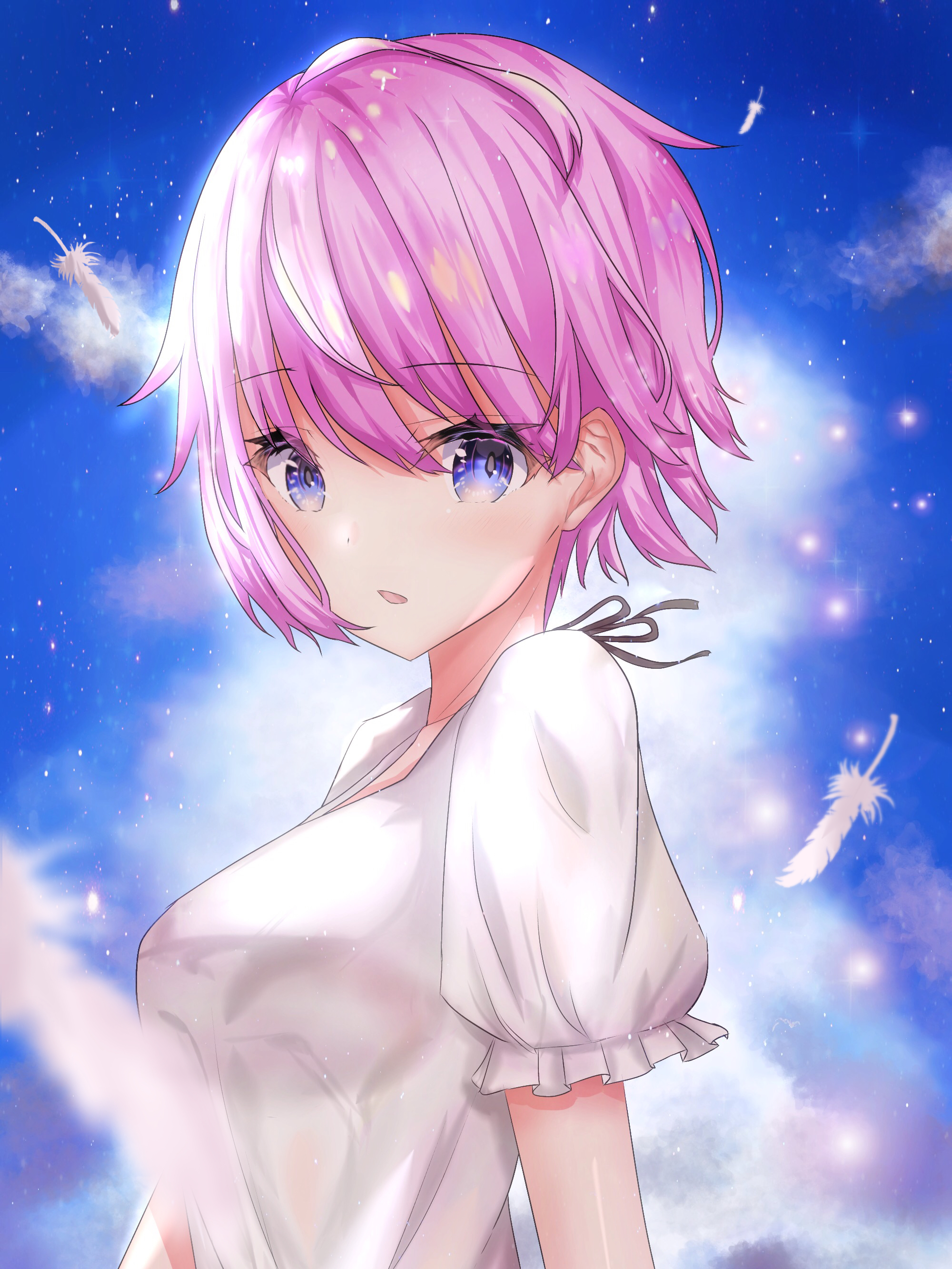 Anime Anime Girls 5 Toubun No Hanayome Nakano Ichika Short Hair Pink Hair Solo Artwork Digital Art F 2000x2666