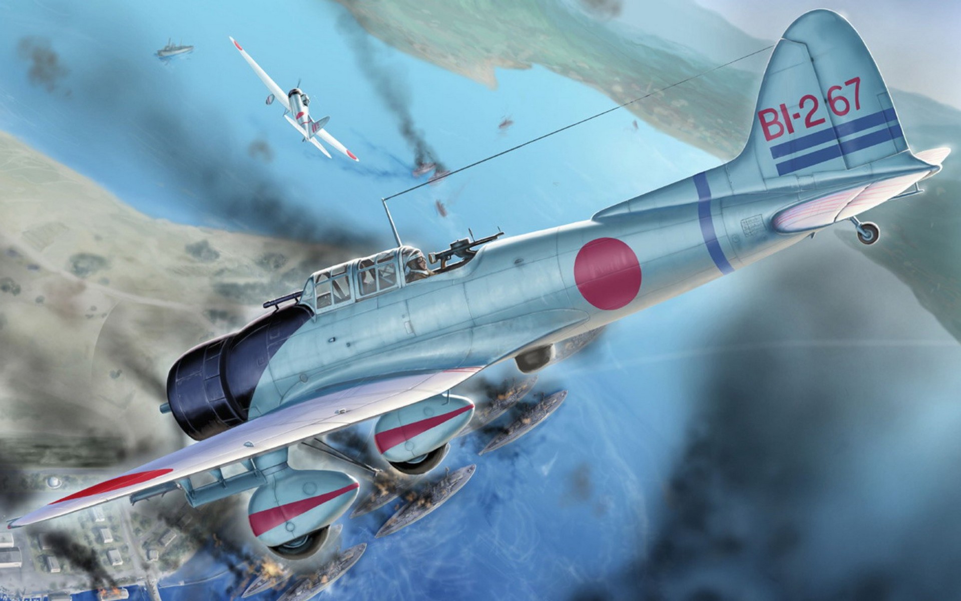 World War Ii Airplane Aircraft Military Aircraft Military Japan Imperial Japanese Navy Pearl Harbour 1920x1200
