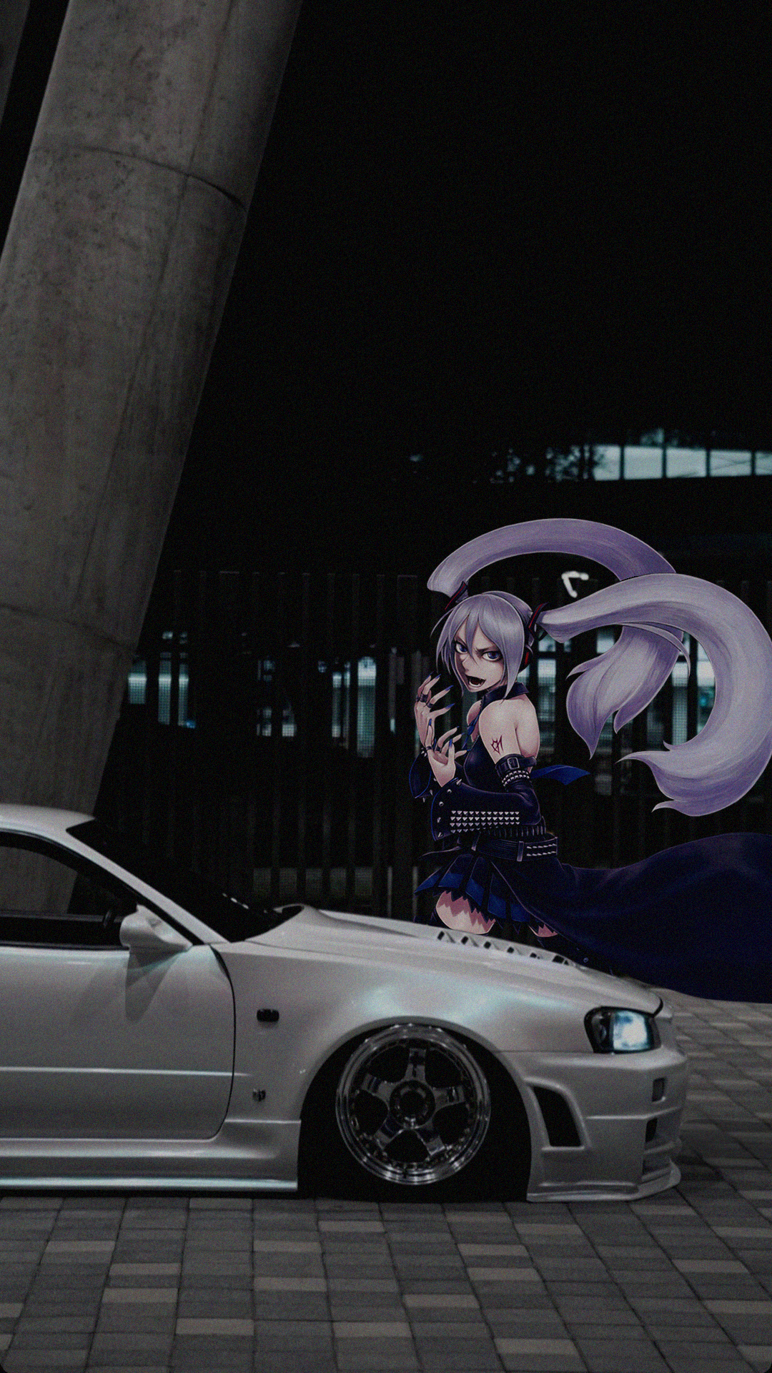 Hagane Miku Nissan Skyline R34 Anime Girls Japanese Cars Car Video Games 1080x1921
