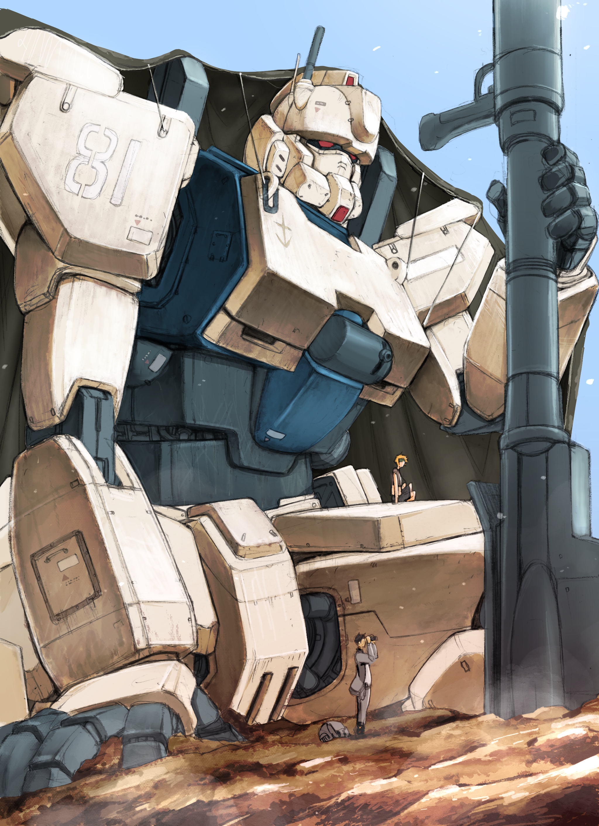 Gundam Ez8 Mobile Suit Gundam The 08th MS Team Anime Mechs Super Robot Taisen Gundam Artwork Digital 2048x2825