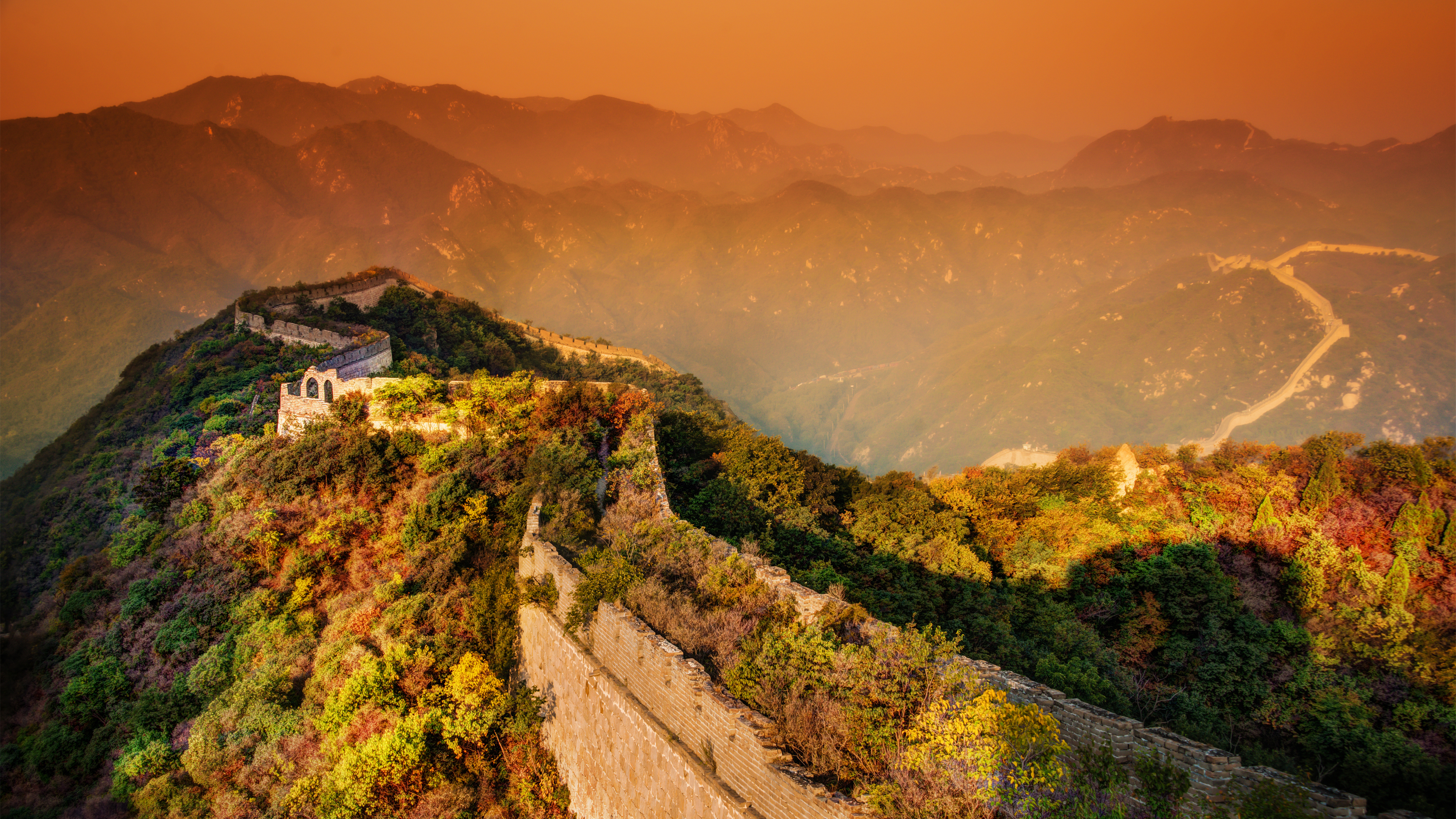 China Photography Trey Ratcliff Great Wall Of China Trees Nature Mountains 3840x2160