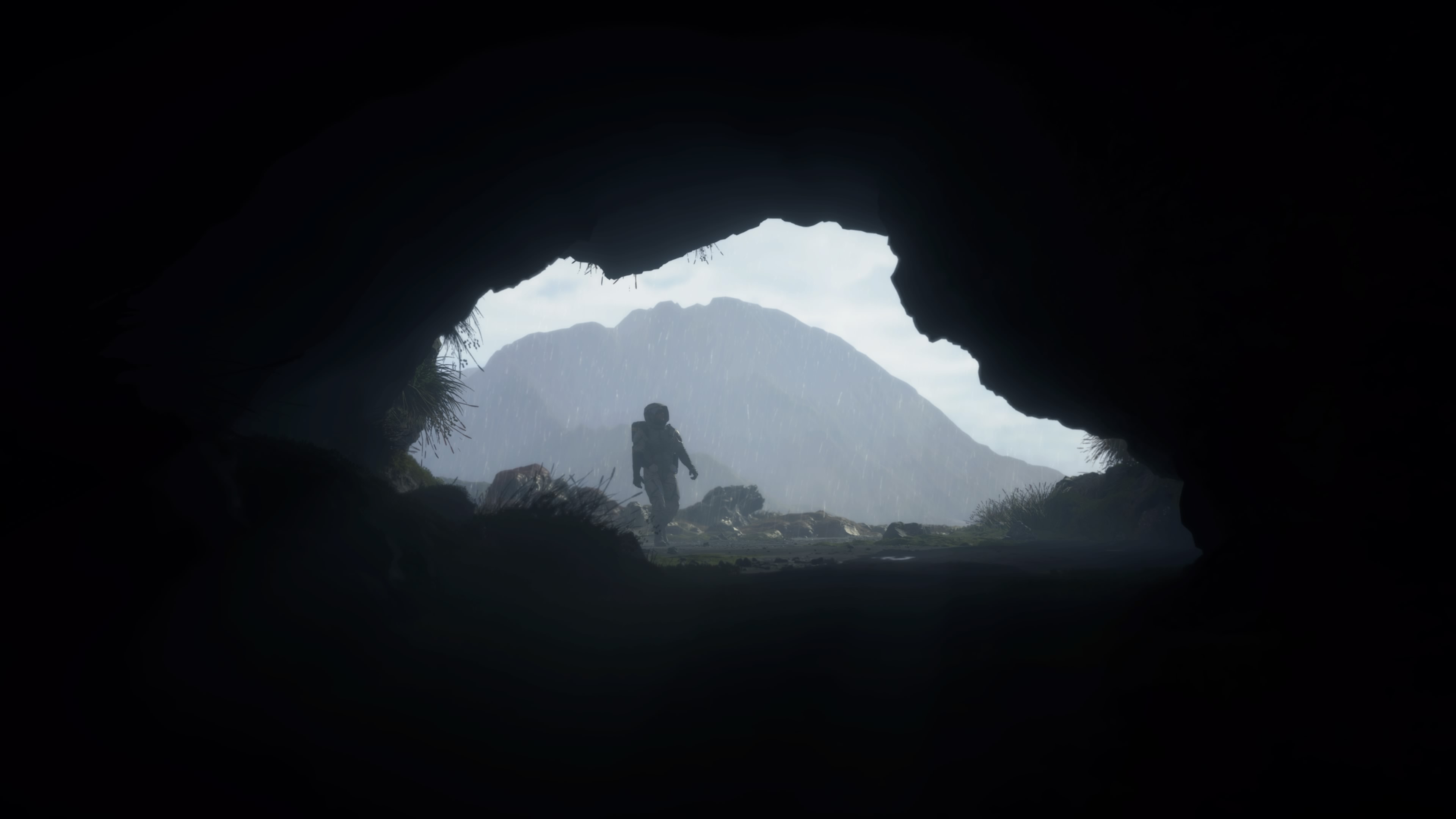 Death Stranding Video Games Kojima Productions Screen Shot Rain Simple Background Minimalism Spacesu 3840x2160