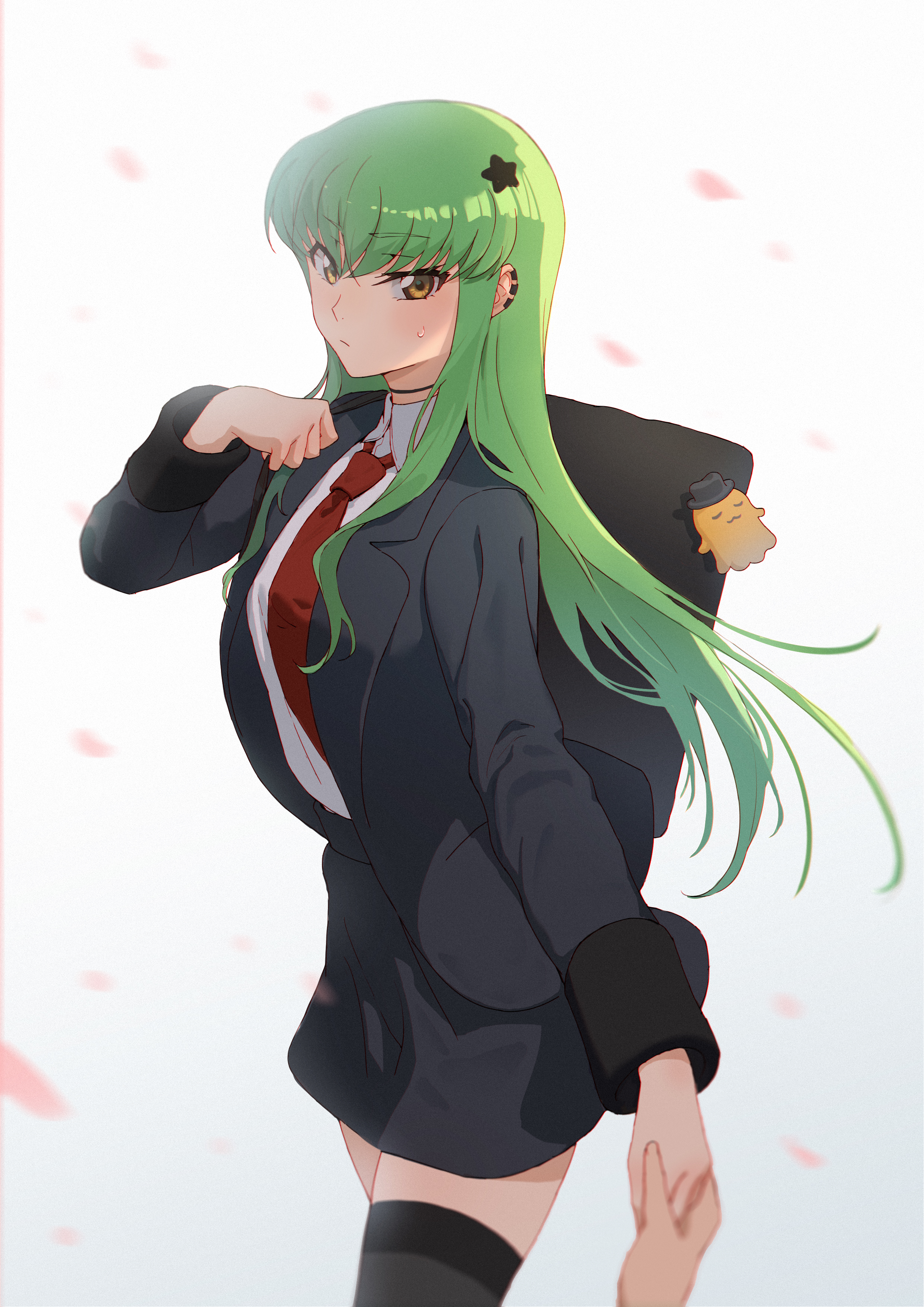 Anime Anime Girls Code Geass C C Code Geass Long Hair Green Hair Super Robot Taisen Artwork Digital  2480x3508