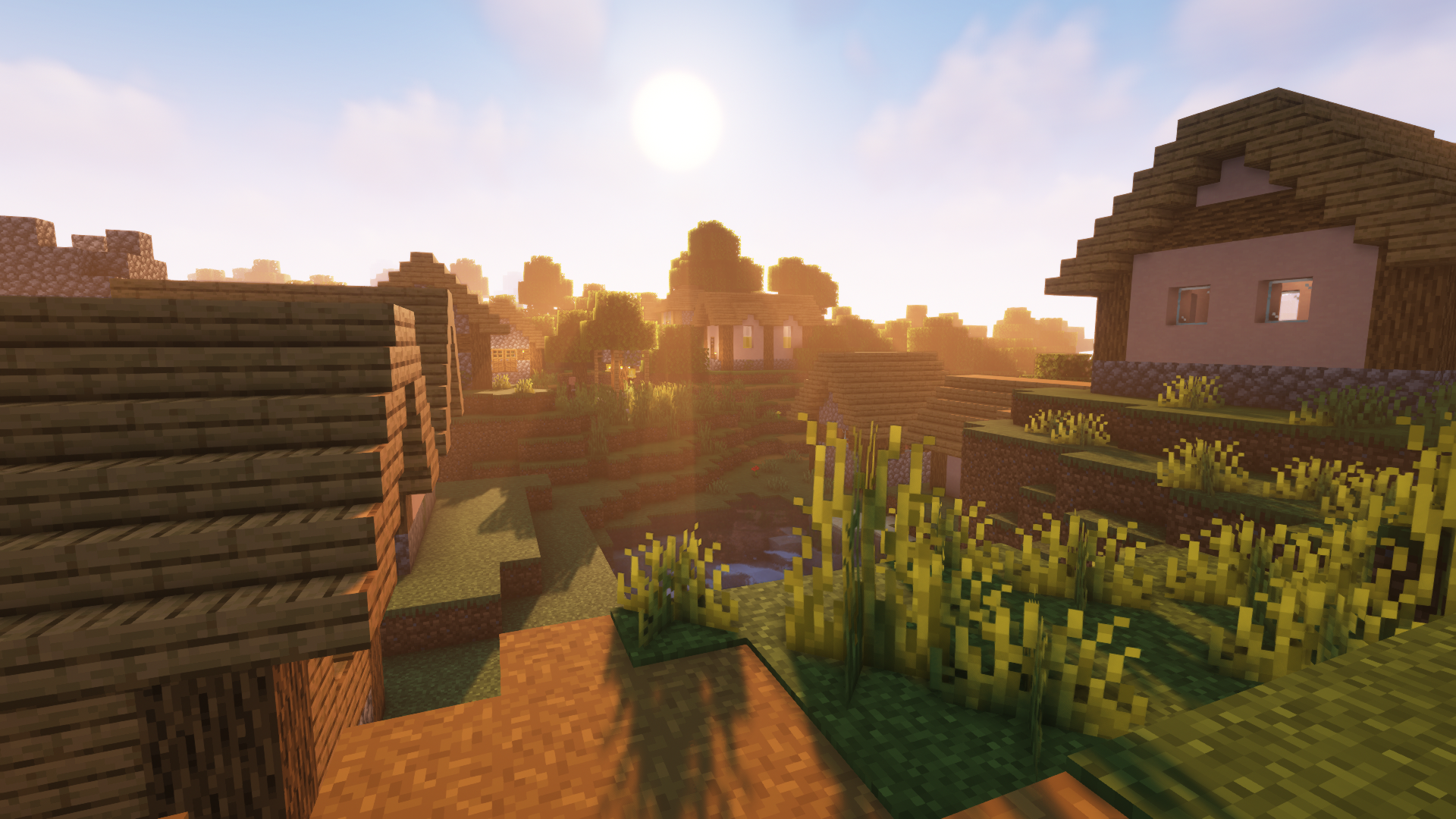 Minecraft Shaders Aestheticc Meme Video Games House 1920x1080