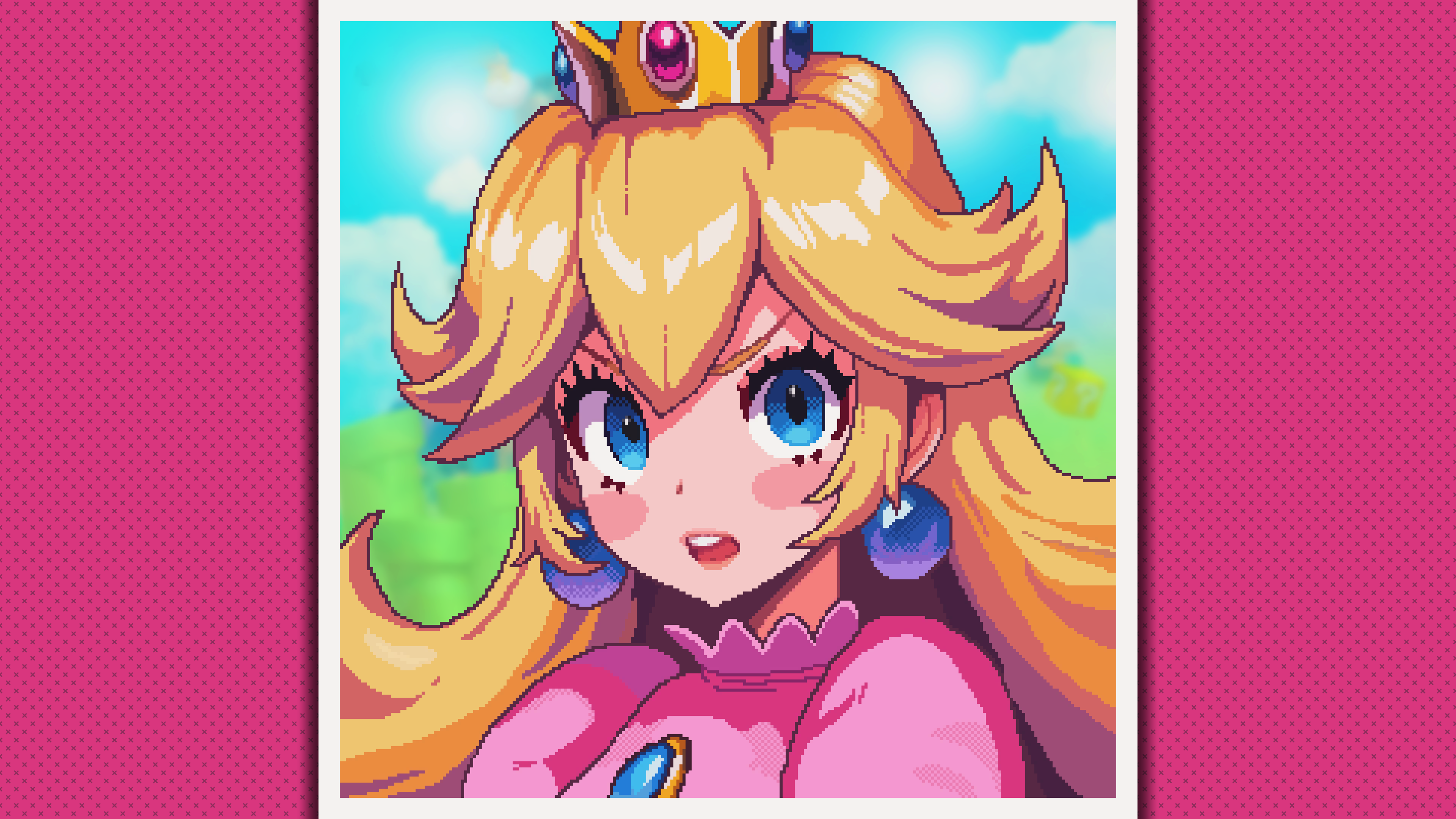 Video Games Video Game Girls Nintendo Bangs Blunt Bangs Princess Peach Blonde Long Hair Dress Pink D 3840x2160