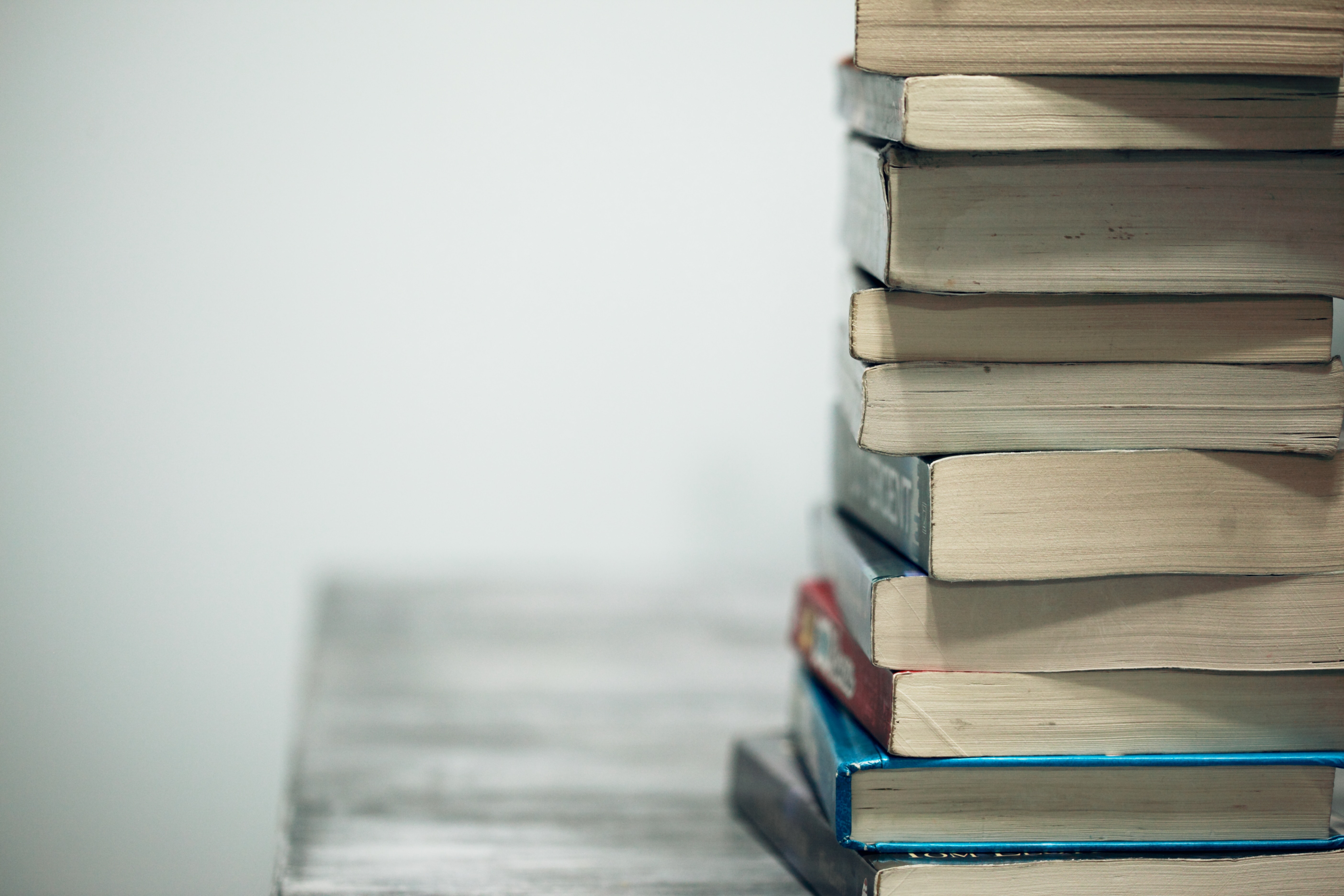 Books Blurred Stacked Simple Background Minimalism 5616x3744
