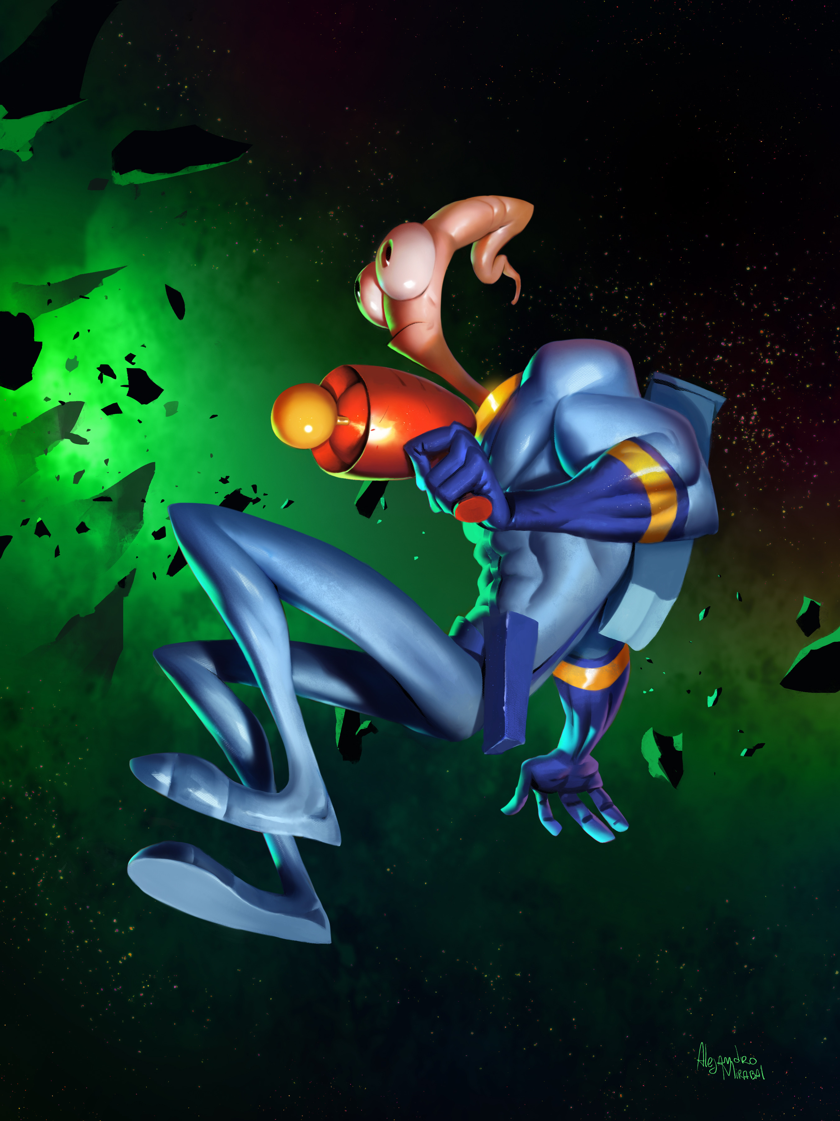 Earthworm Jim Video Games Video Game Characters 2700x3600