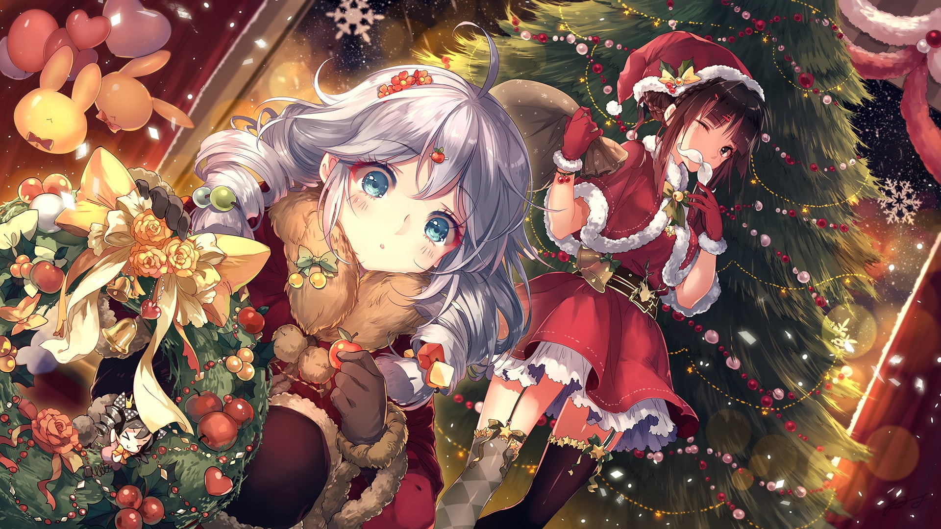 Kawaii Christmas Anime Girl High-Res Vector Graphic - Getty Images