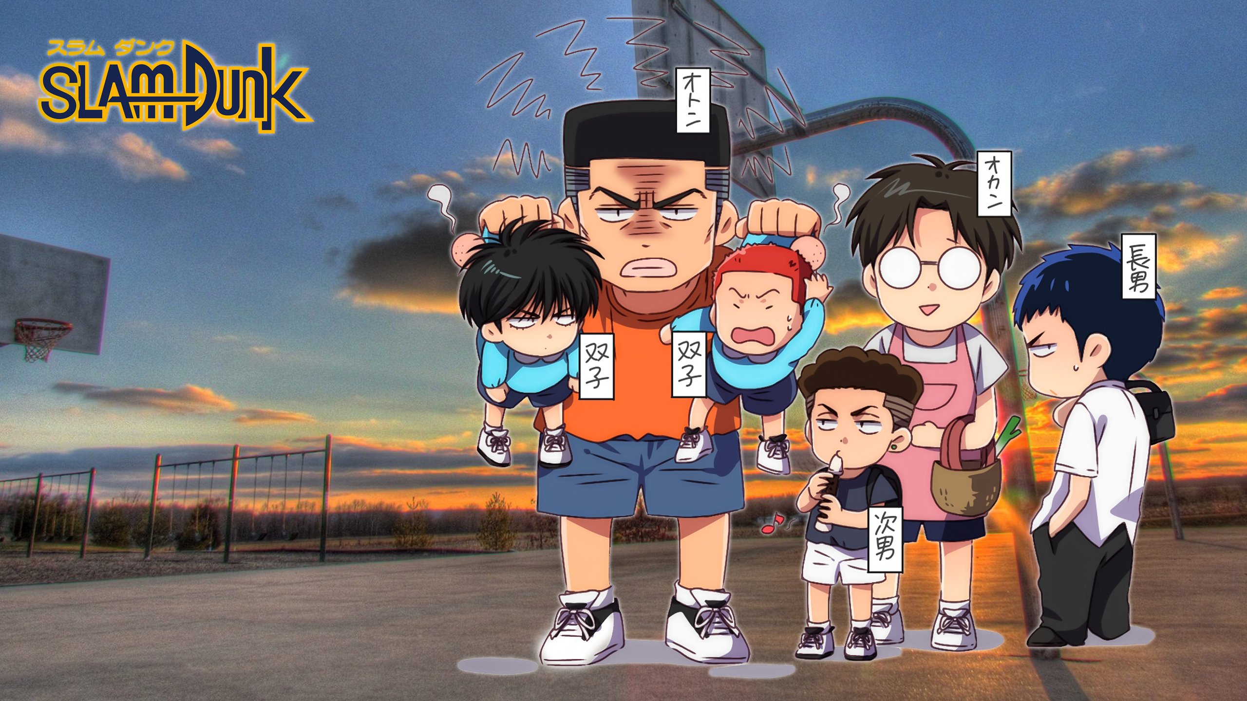 Slam Dunk Basketball Comic Art Anime Anime Girls Japanese Japanese Characters Manga 2560x1440