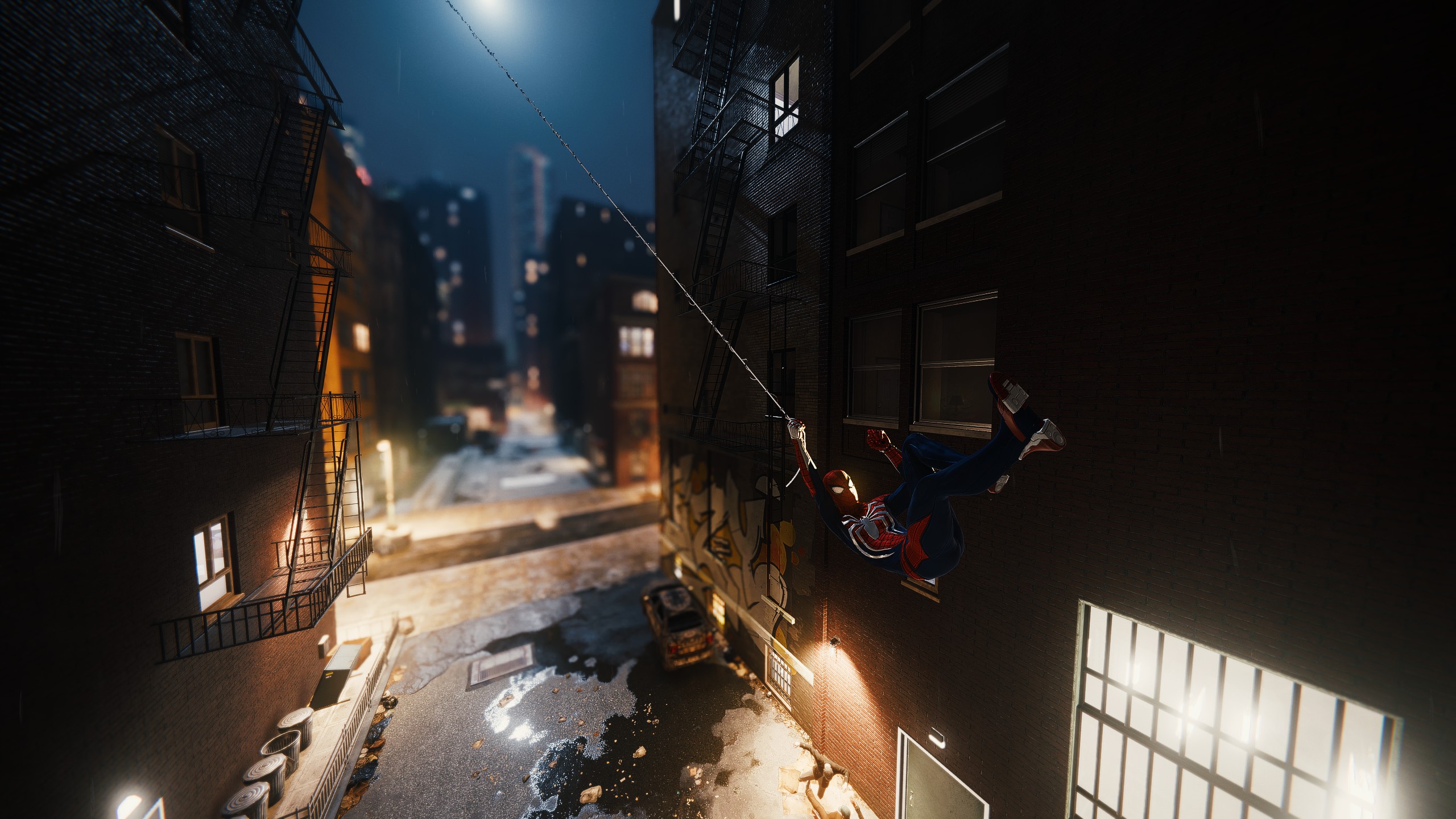 Spider Man Remastered Video Games Jumping Marvel Super Heroes 3D CGi Superhero Spider Man 2560x1440