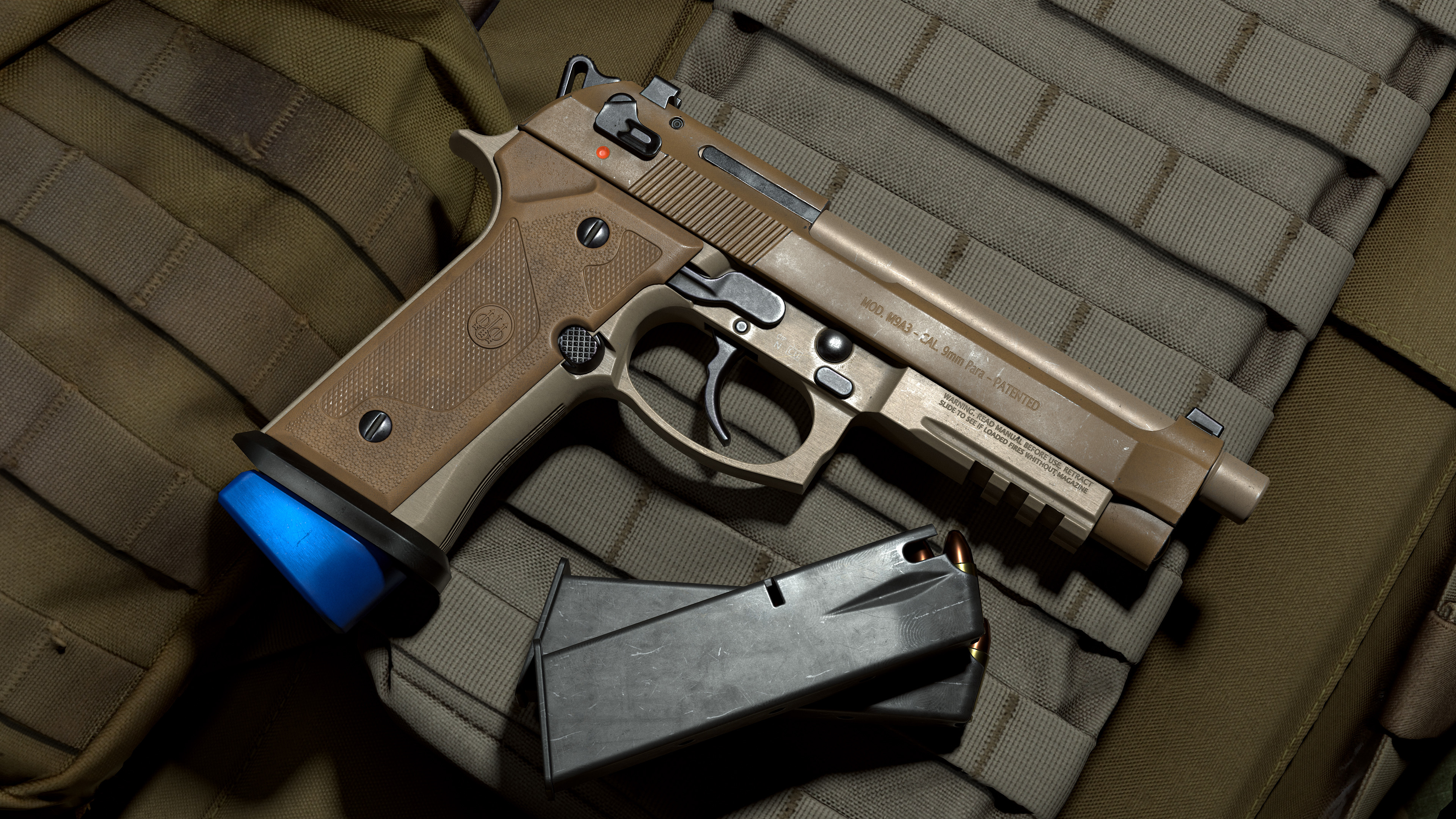 Arseniy Manekin 3D Weapon Beretta Pistol Props Game Art Gun First Person Shooter 3840x2160