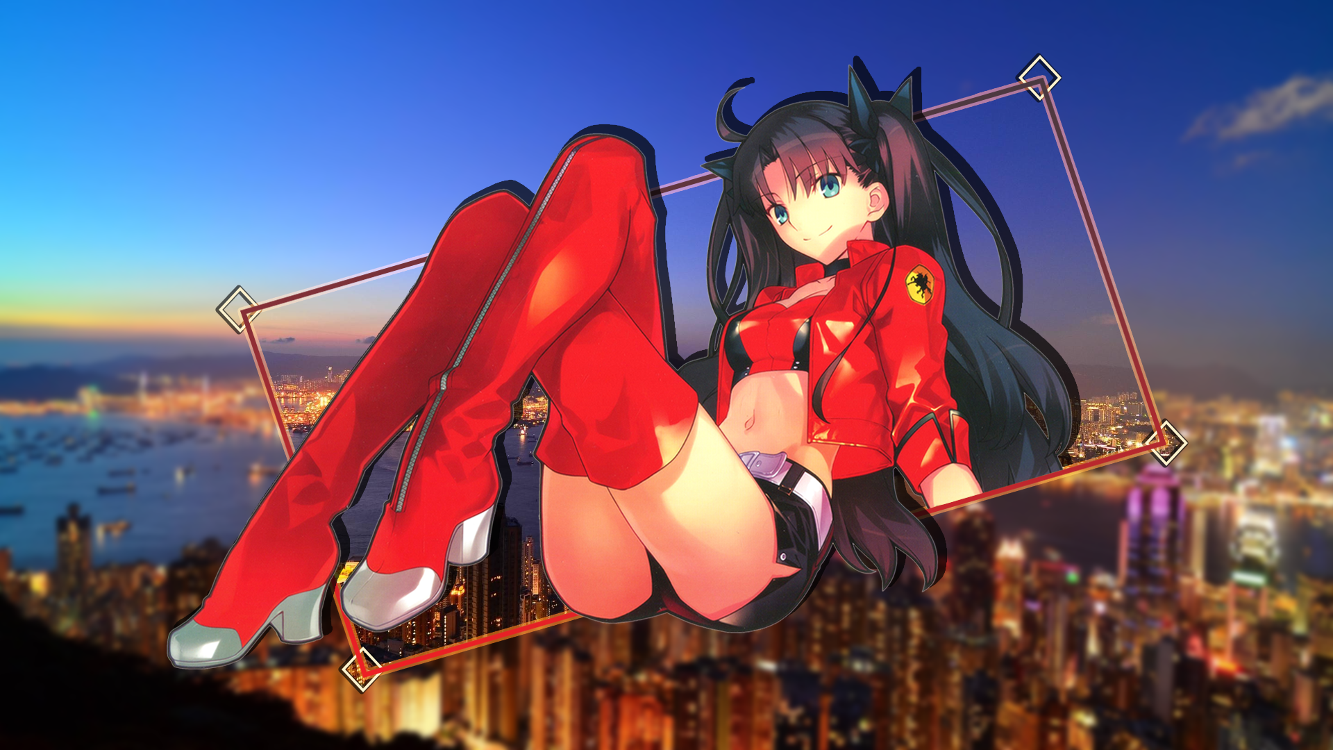 Tohsaka Rin Fate Series Hong Kong Picture In Picture Anime Girls 1920x1080
