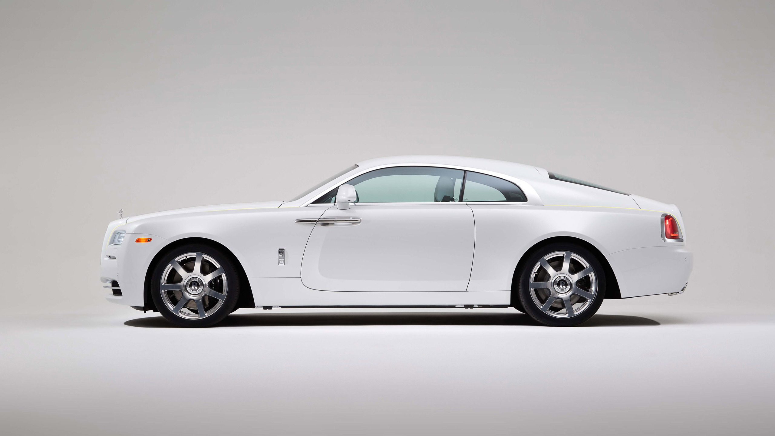 Car Rolls Royce Luxury Cars British Cars White Cars Side View Minimalism Vehicle Simple Background 2560x1440