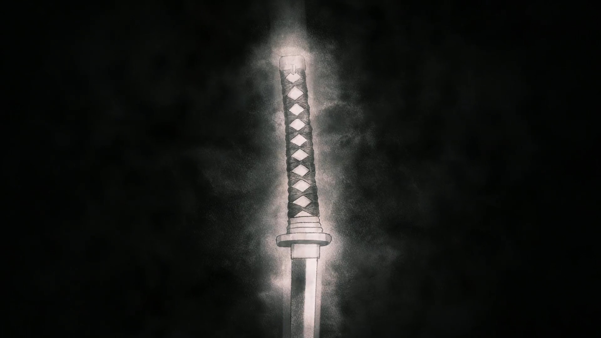 Katana Bleach Kurosaki Ichigo Sword Weapon Anime Simple Background Black Background Minimalism 1920x1080